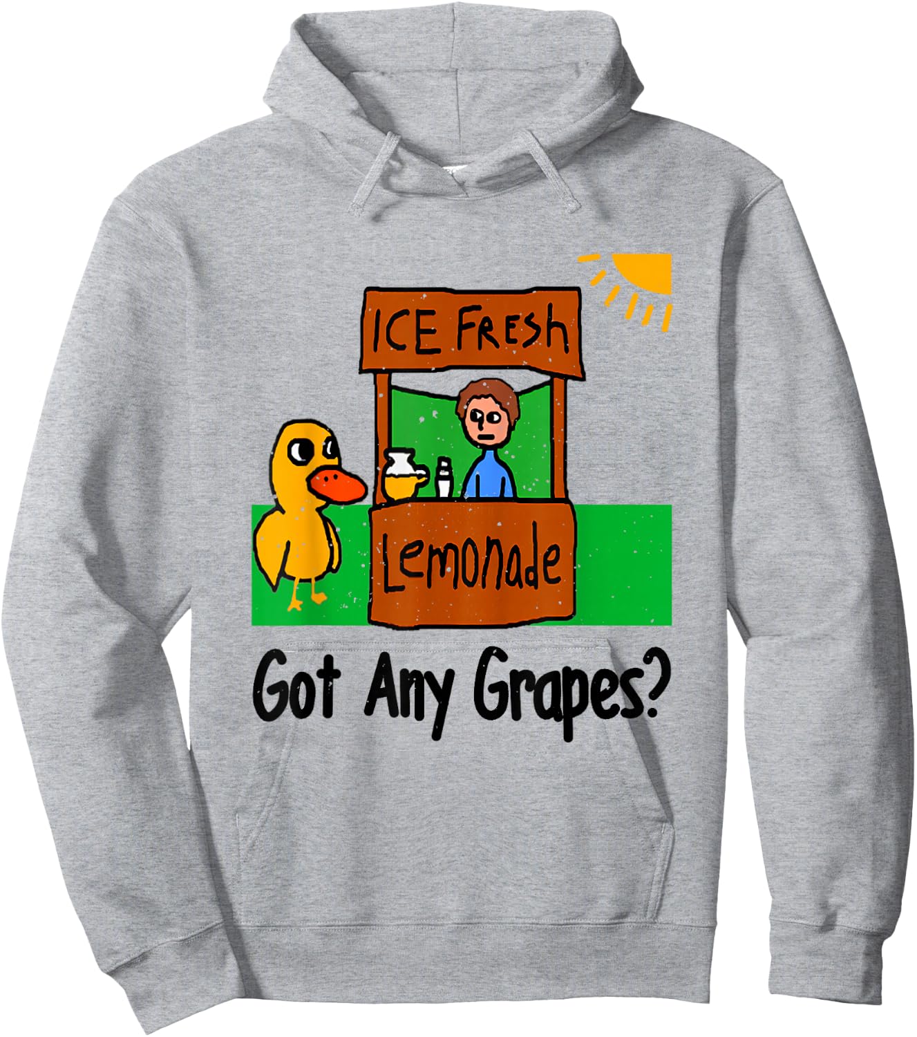 Funny Duck Ice Fresh Lemonade Got Any Grapes Hoodie - Hoodie | Ash