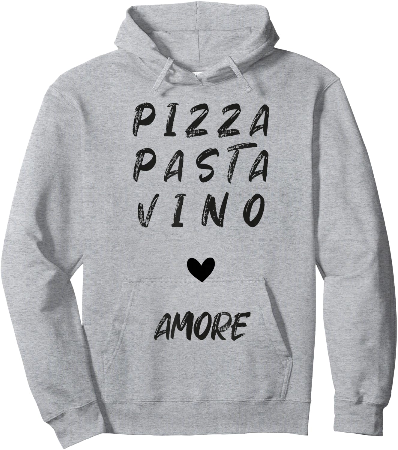 Pizza Pasta Vino Amore Hoodie - Hoodie | Ash
