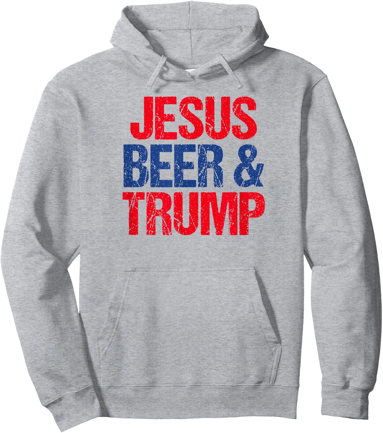 Jesus Beer And Trump Hoodie - Hoodie | Ash