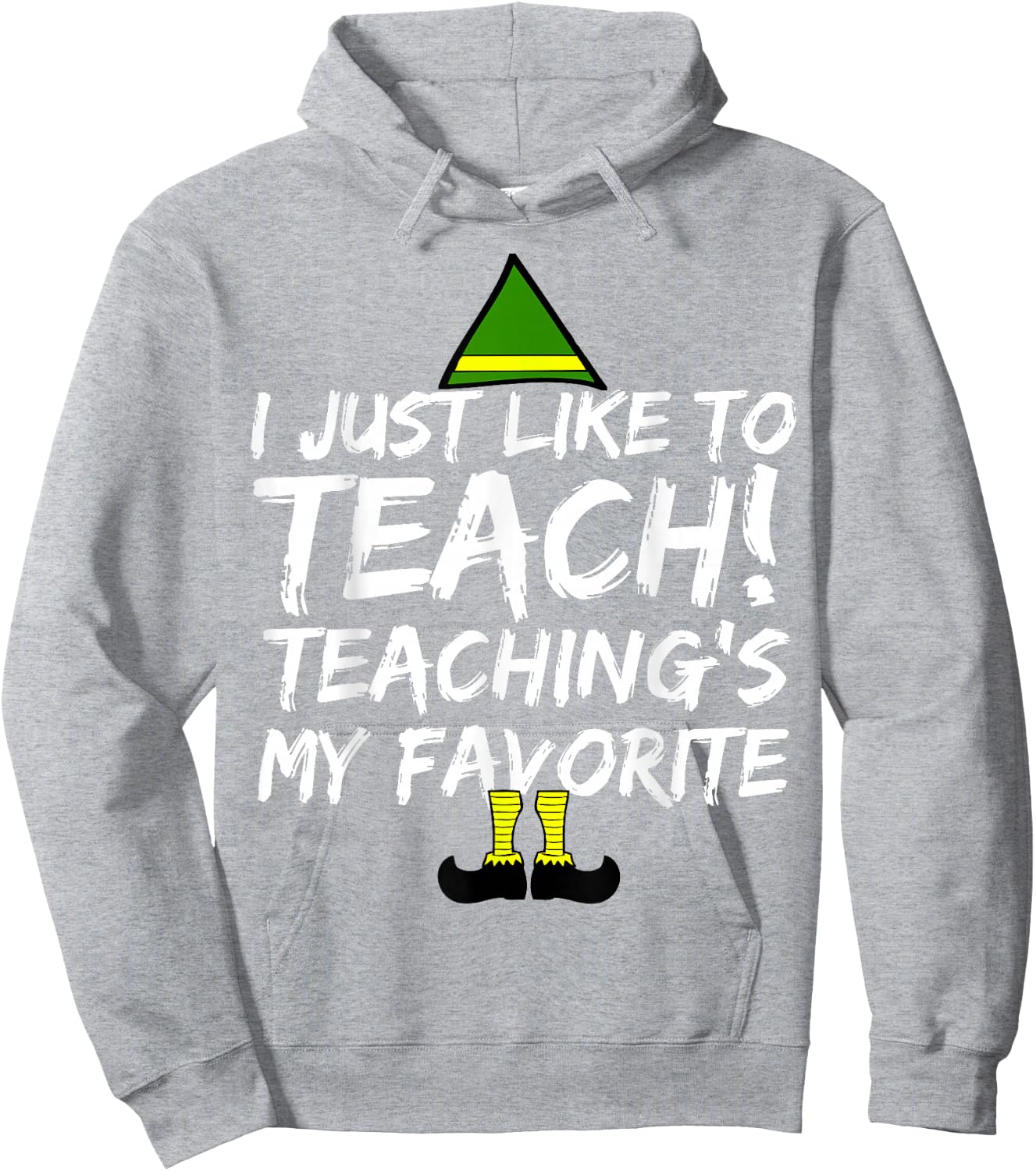 Funny Teacher Christmas Teaching is My Favorite Hoodie - Hoodie | Ash