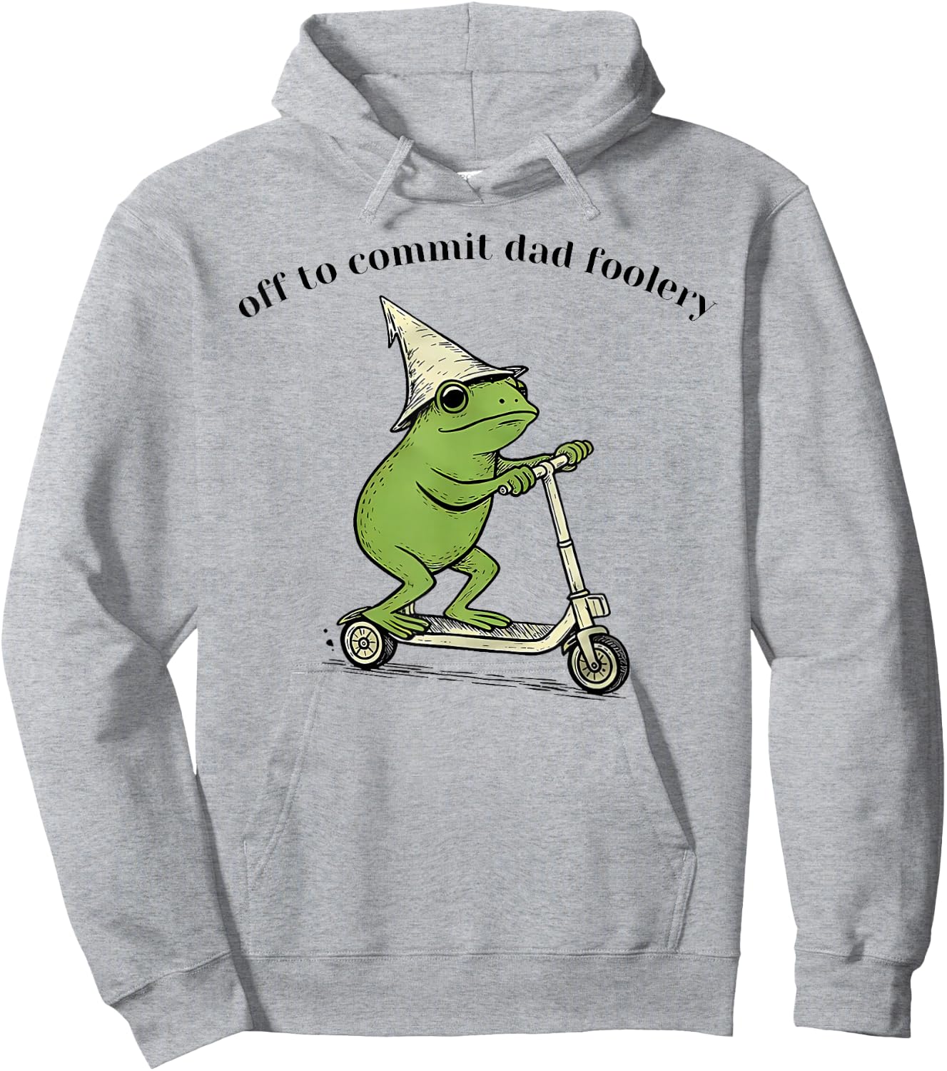 Off to Commit Dad Foolery Funny Frog Father Day Hoodie - Hoodie | Ash