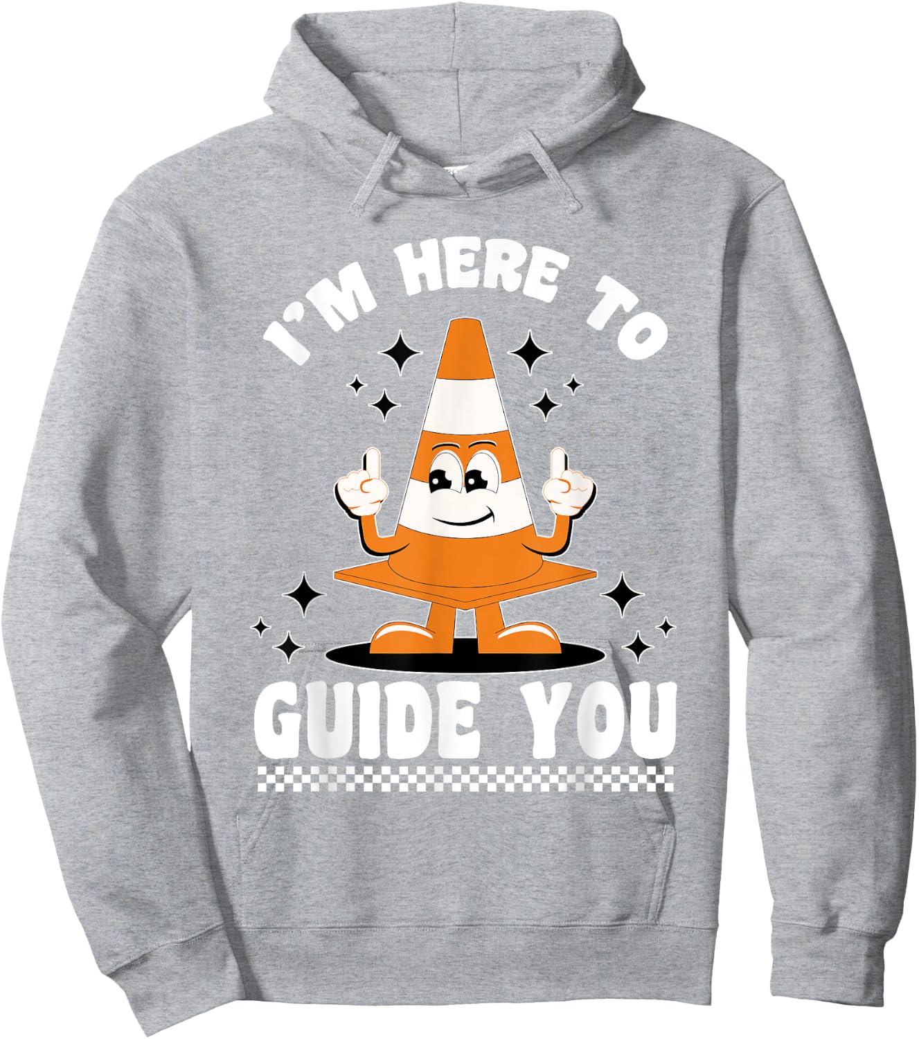 Halloween Traffic Cone Costume Safety Road Cone Hoodie - Hoodie | Ash
