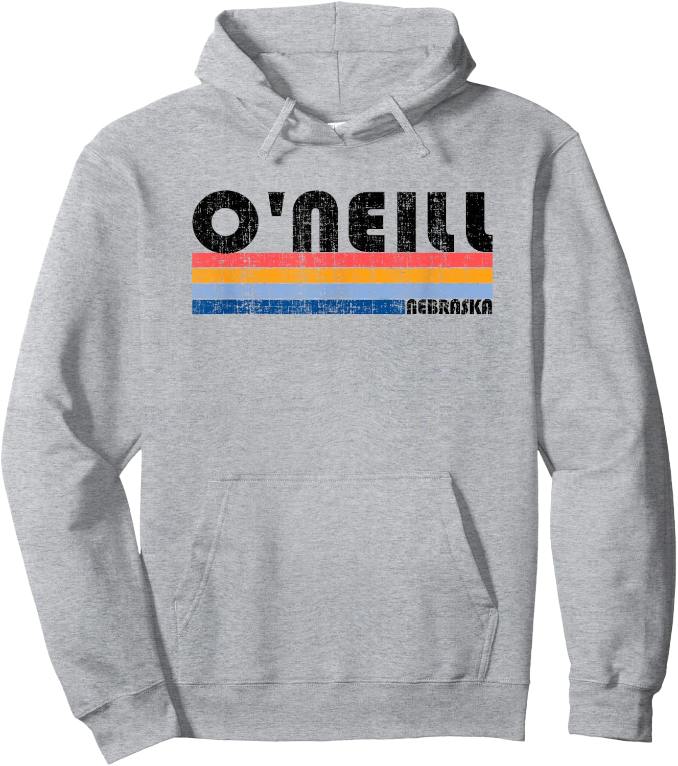 Vintage 70s 80s Style O'Neill, NE , gray Hoodie - Hoodie | Ash