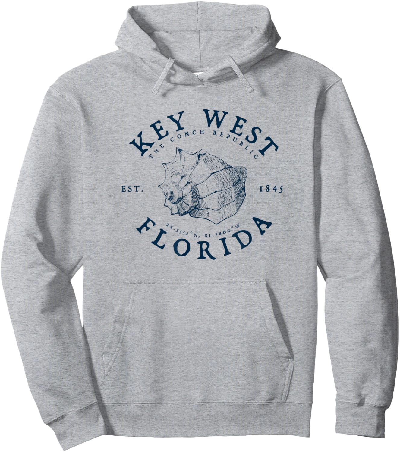 Key West Florida Conch Republic FL Floridian Hoodie - Hoodie | Ash