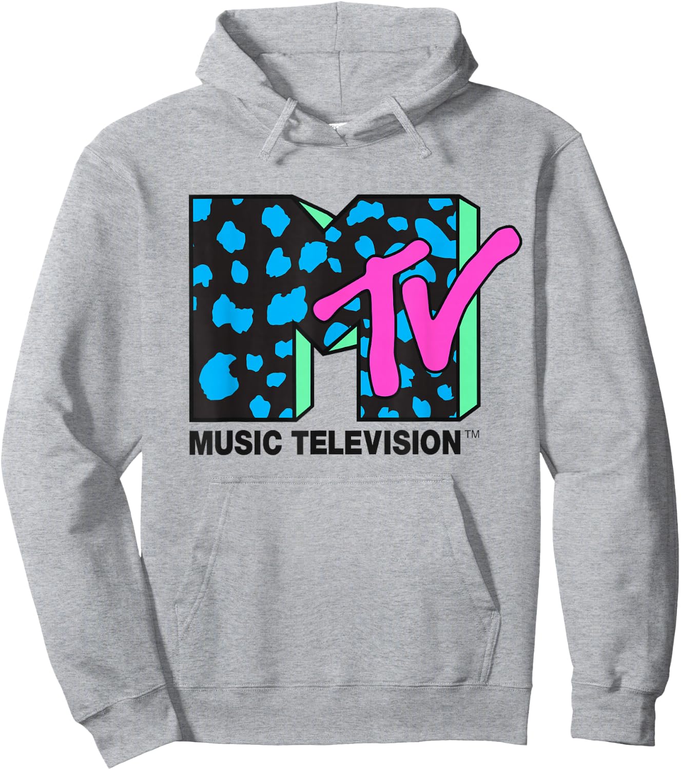 MTV - Blue Leopard Logo Hoodie - Hoodie | Ash