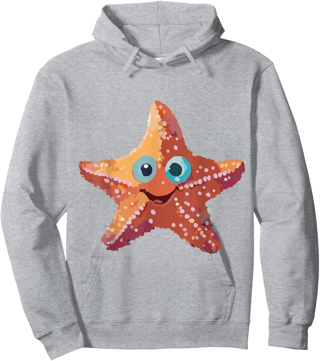 Starfish Orange with Face Hoodie - Hoodie | Ash