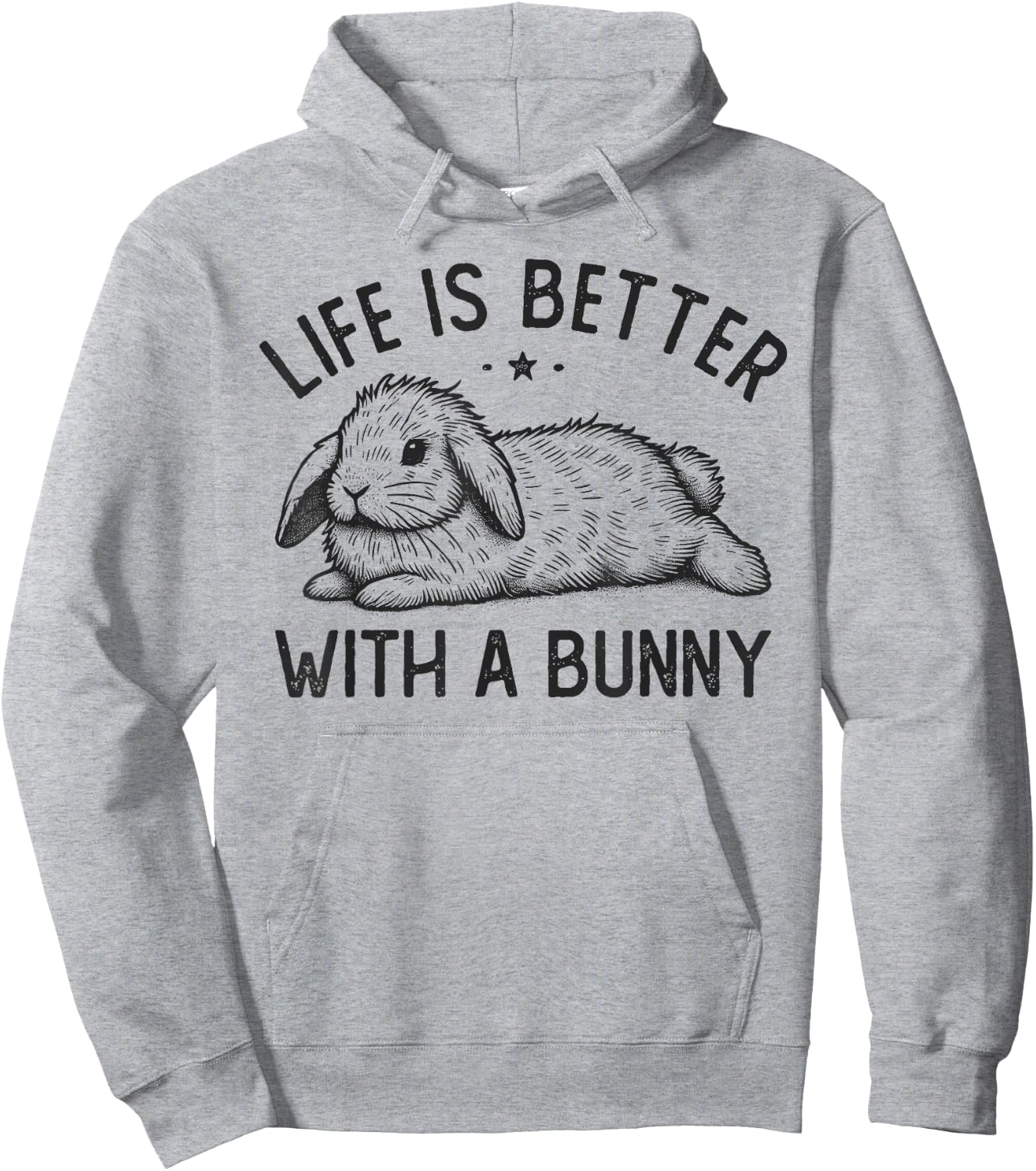 Life is better with a bunny, cute rabbit owner Hoodie - Hoodie | Ash