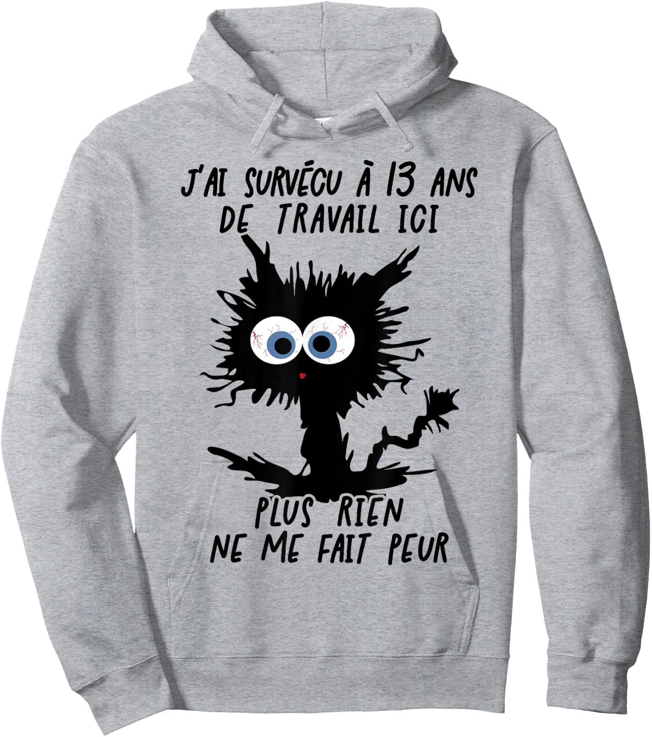 J'ai Survécu À 13 Ans De Travail Ici Hoodie - Hoodie | Ash