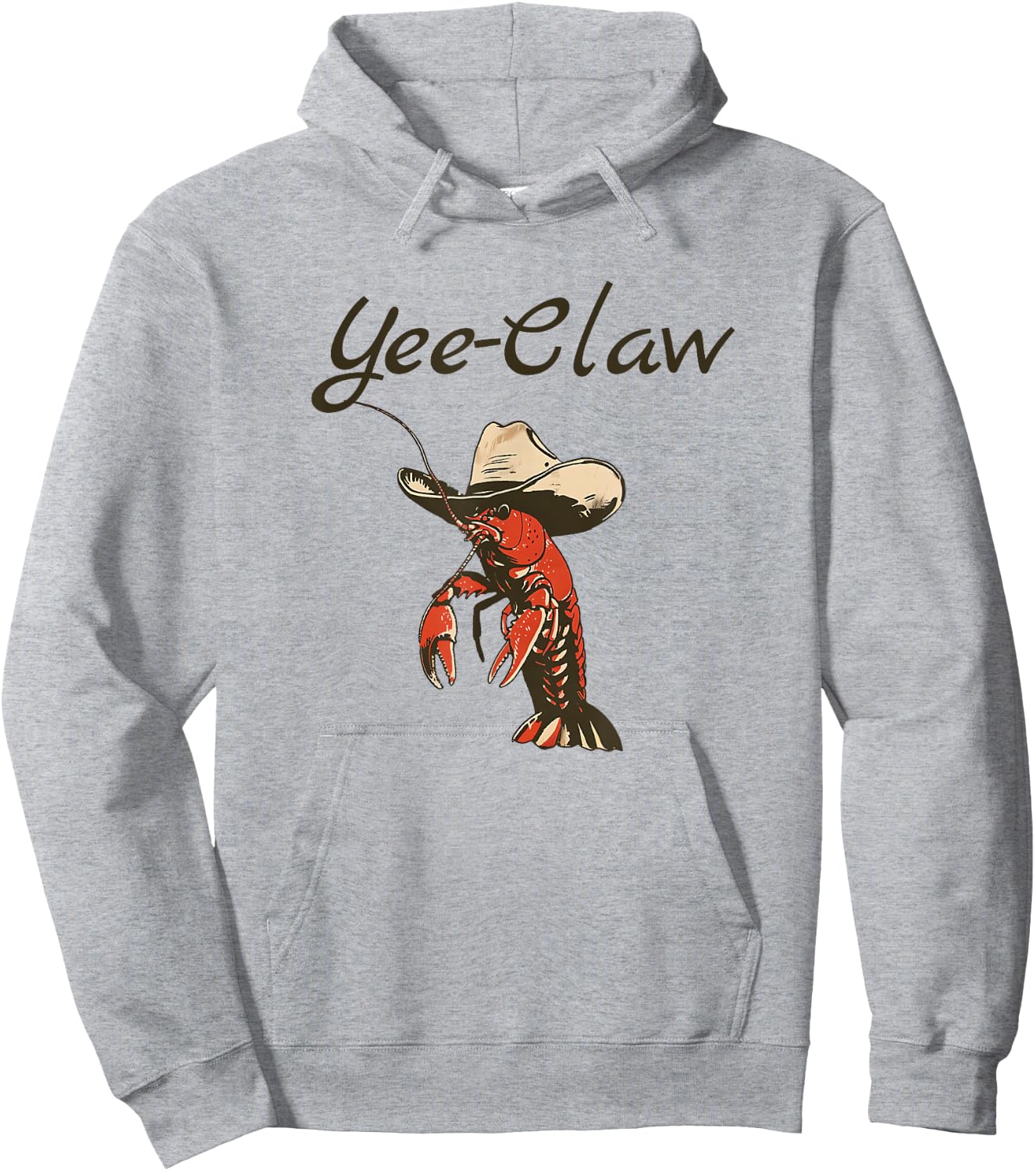 Yee Claw! Funny Crawfish Cajun Seafood Festival Hoodie - Hoodie | Ash