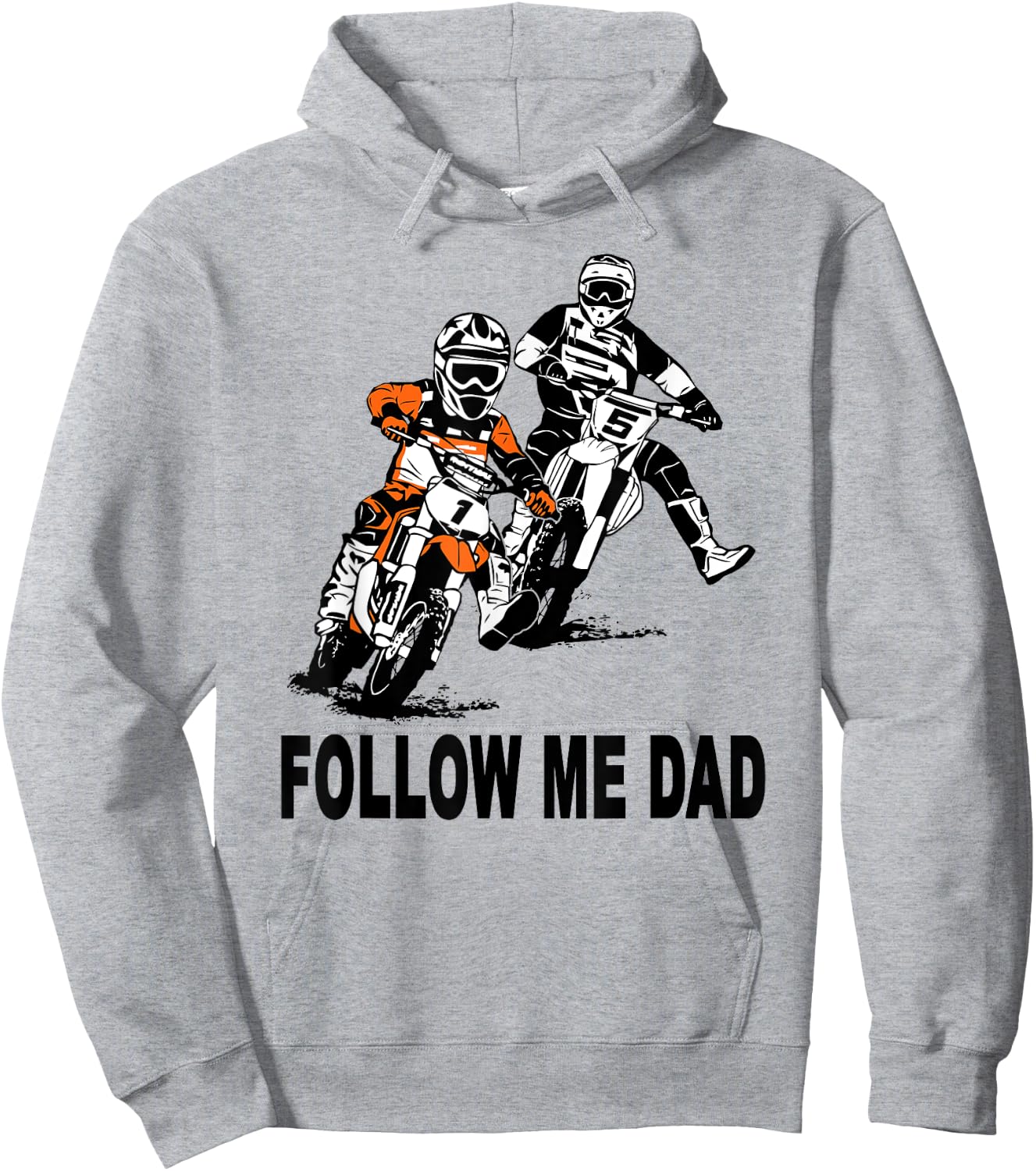Father & Son Motocross Dirt Bike Kids MX Hoodie - Hoodie | Ash