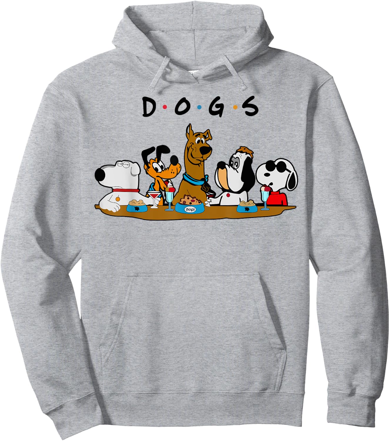 Dogs Friend T shirt Hoodie - Hoodie | Ash