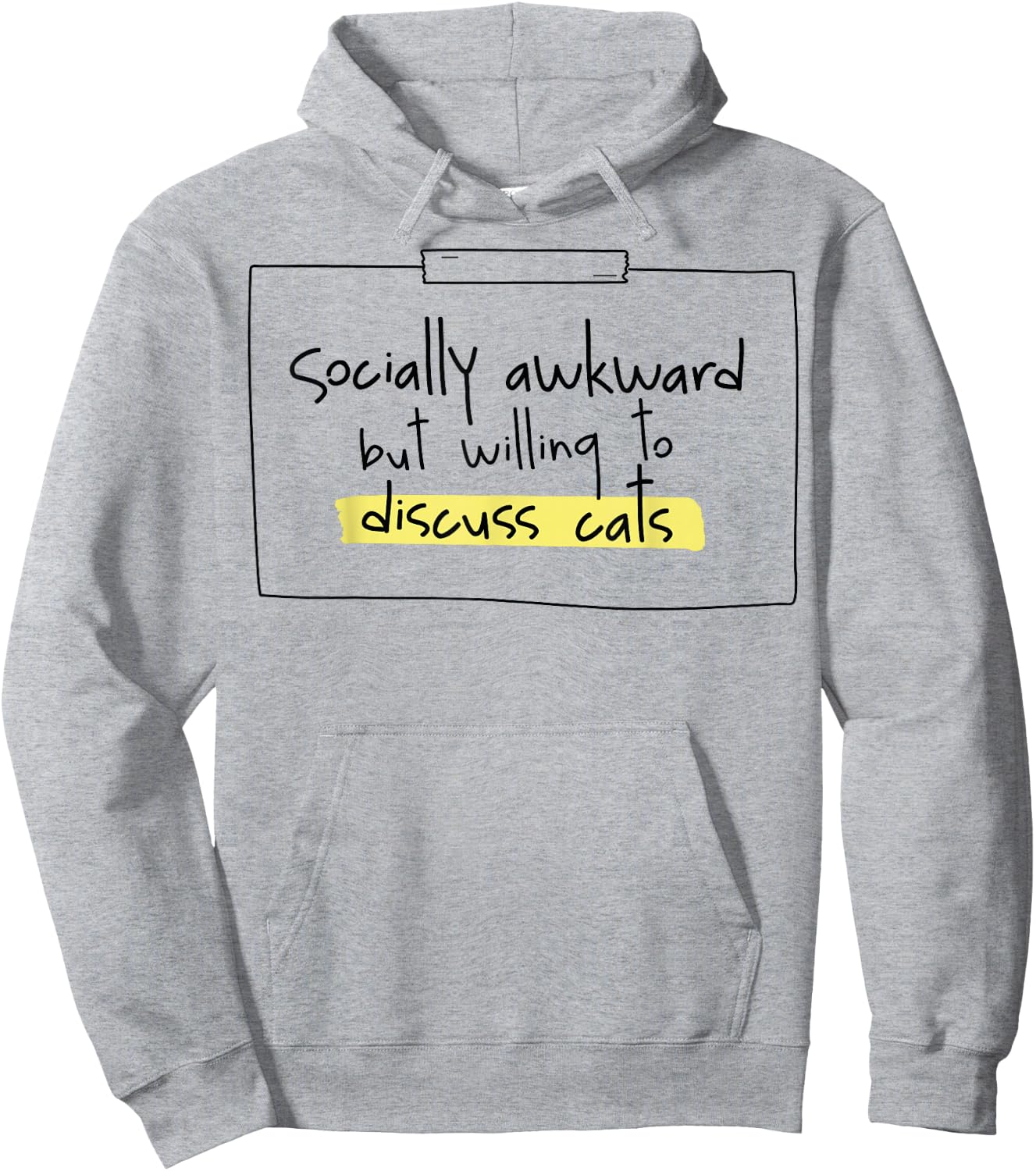 Socially Awkward Cat Hoodie - Hoodie | Ash