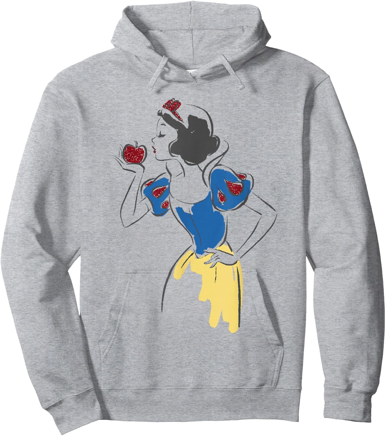Disney Princess Snow White Apple Glitter Hoodie - Hoodie | Ash