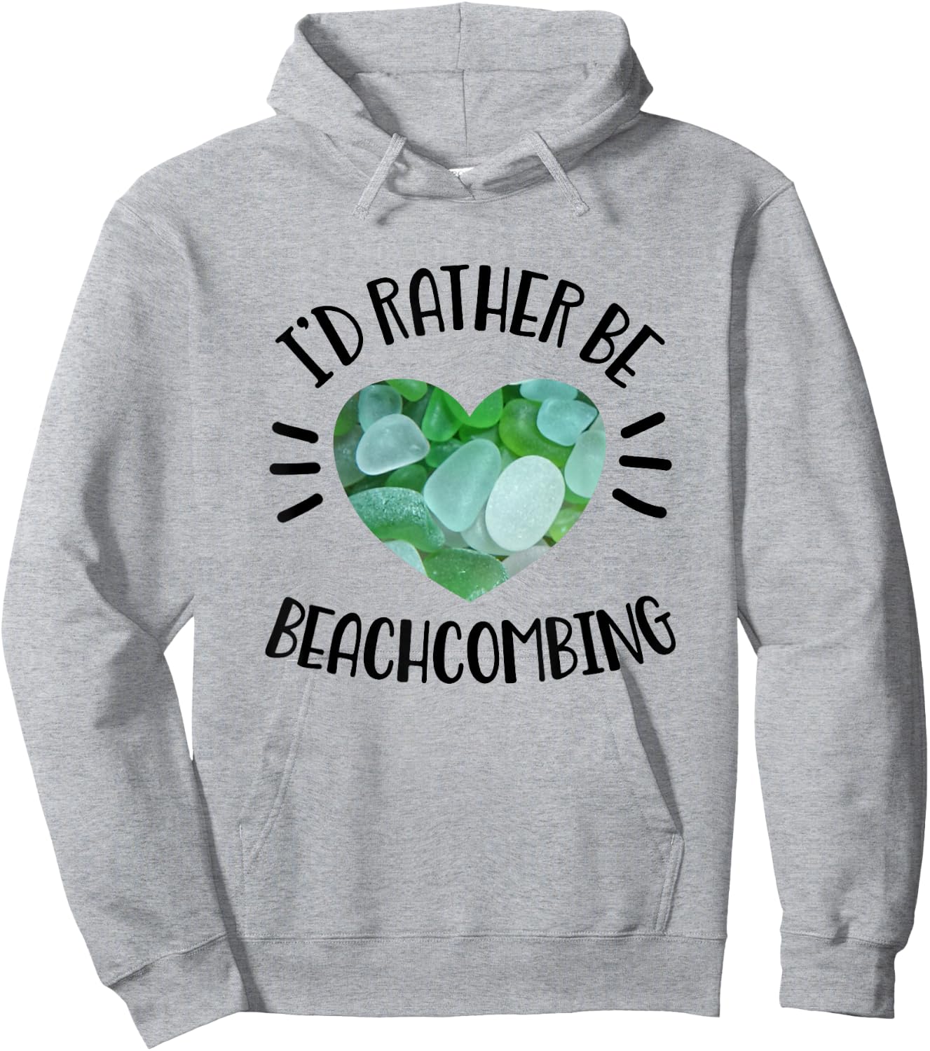 Sea Glass Beachcombing Hoodie - Hoodie | Ash