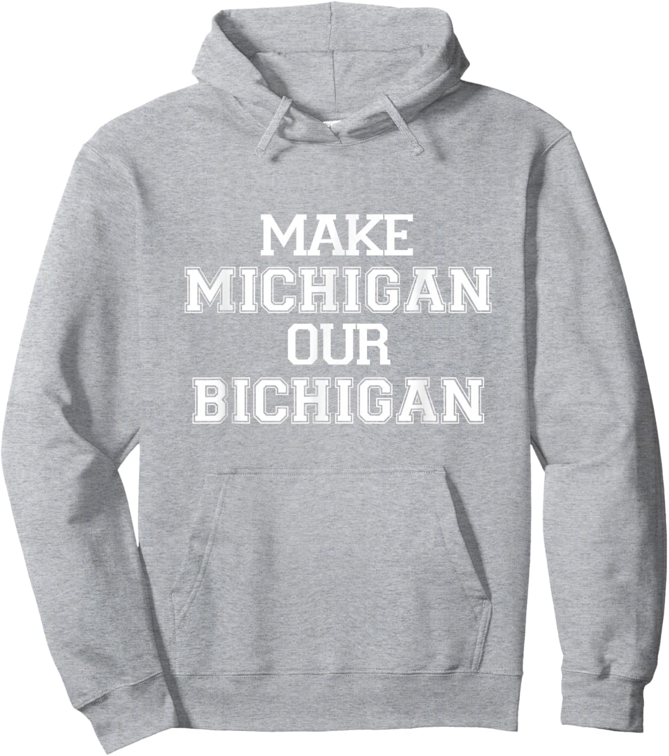 Make Michigan Our Bichigan Hoodie - Hoodie | Ash