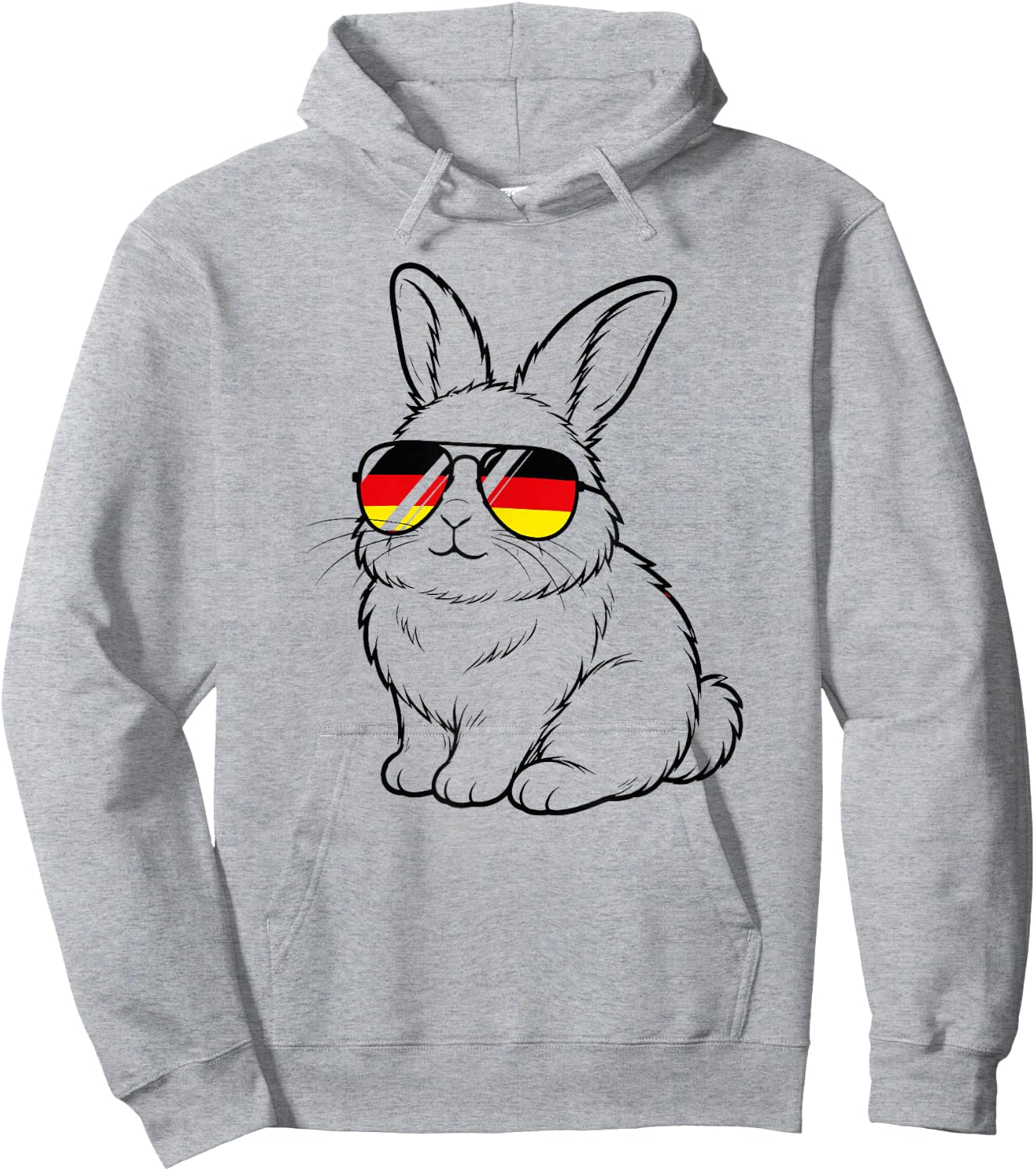 Deutsche Flagge Hase deutsch Deutschland Hasen Hoodie - Hoodie | Ash