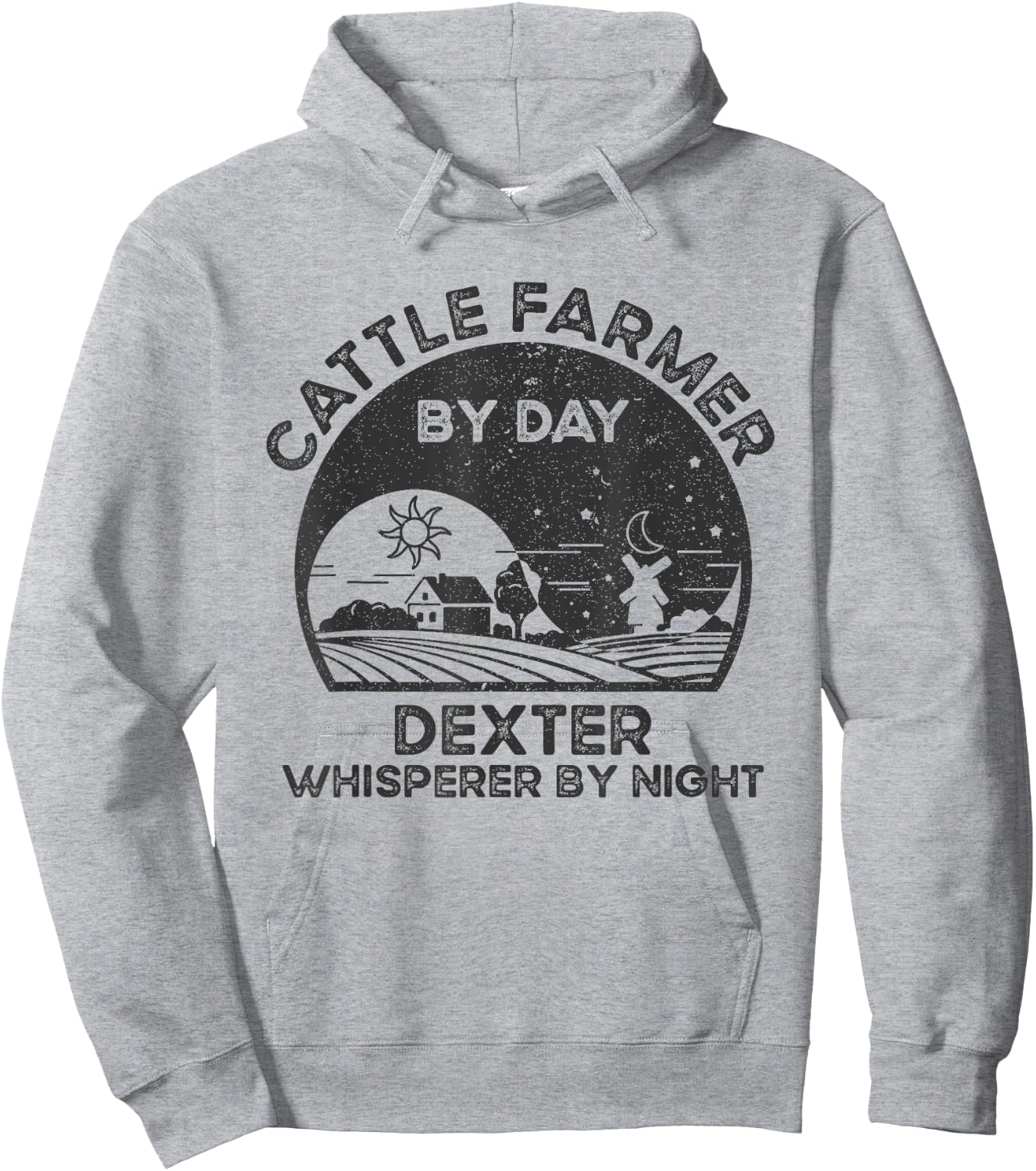 Cattle Farmer Whisperer Cow Rancher - Dexter Hoodie - Hoodie | Ash