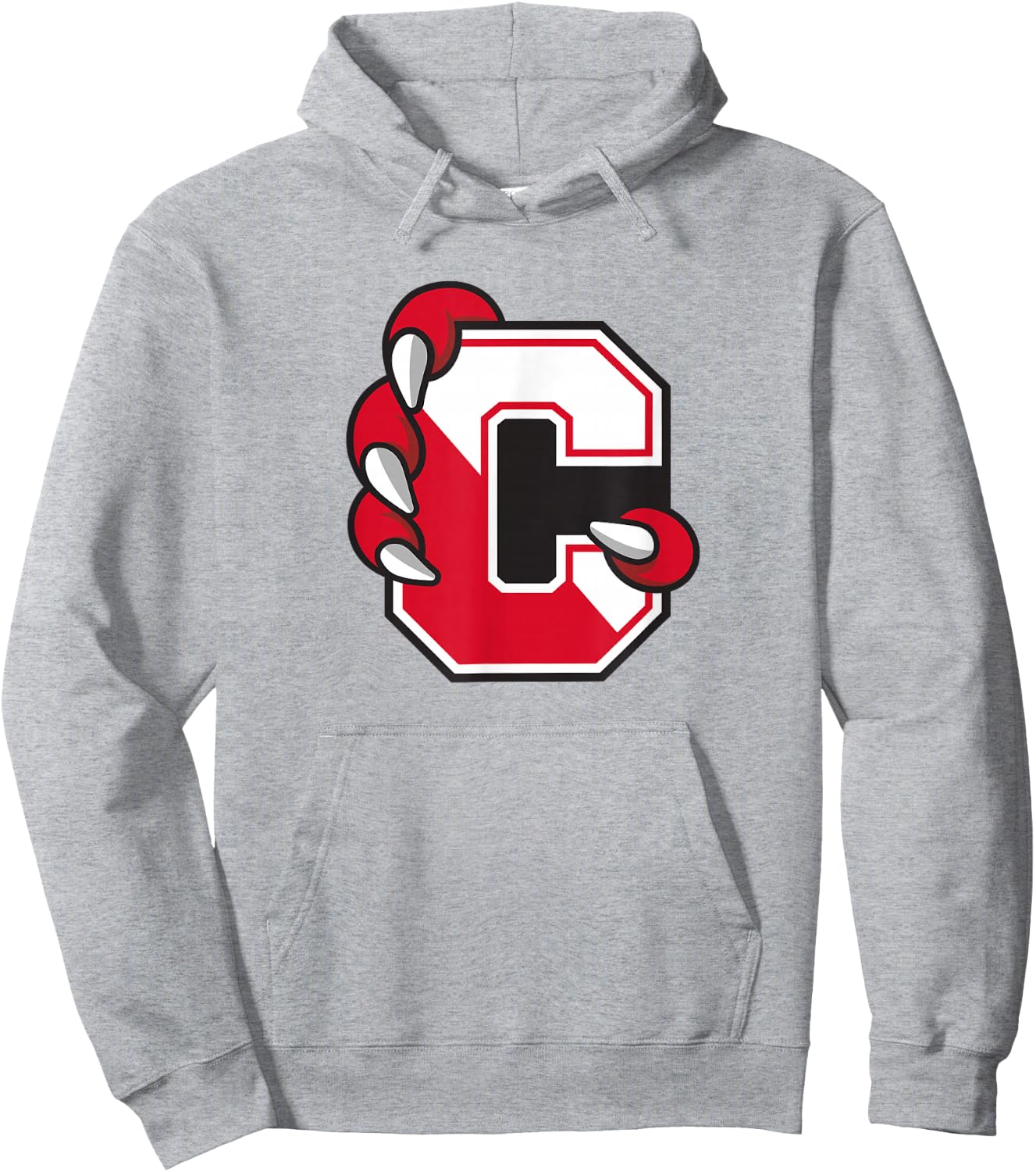 SUNY Cortland Red Dragons C Claw Logo Hoodie - Hoodie | Ash