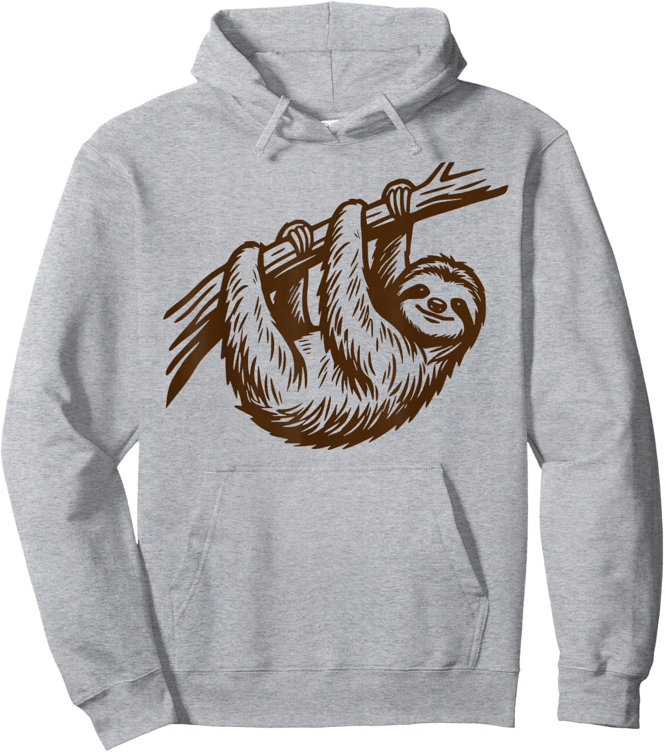 Kids Sloth Shirt Cute Hanging Sloth Boys Girls Hoodie - Hoodie | Ash