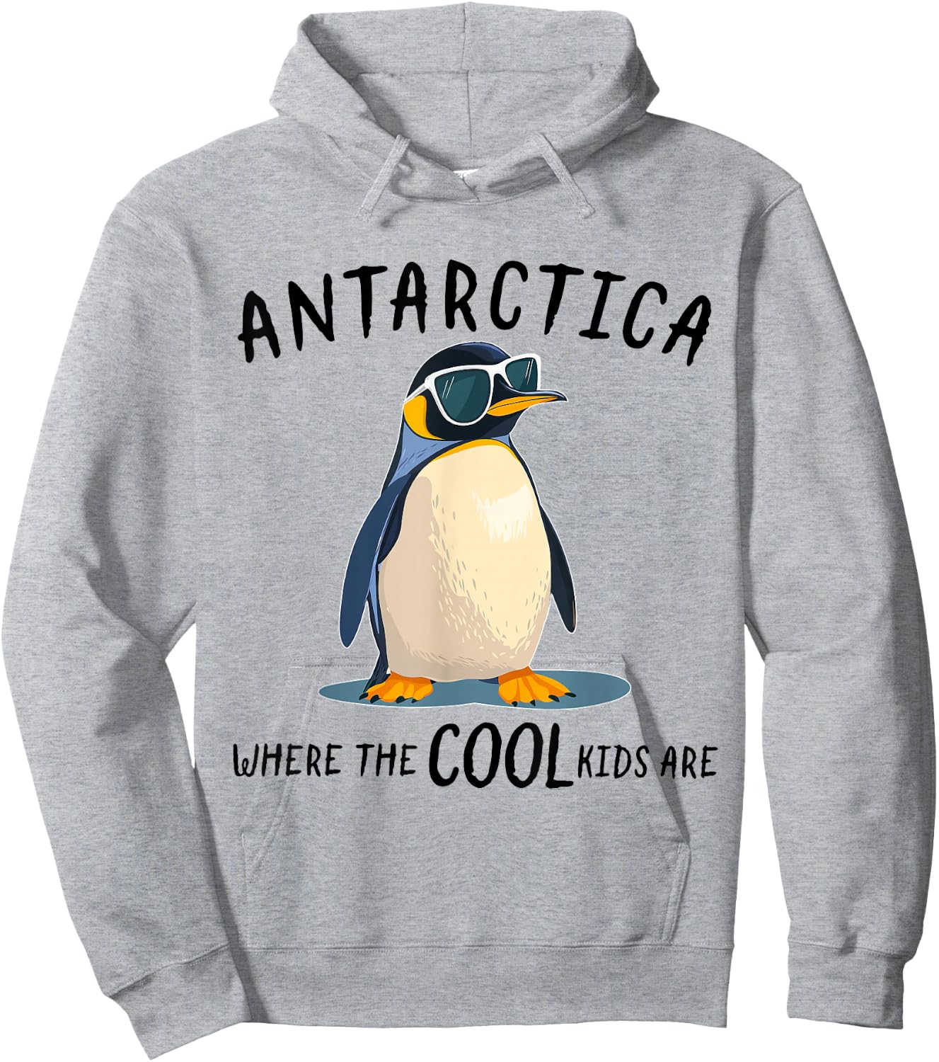 Funny Antarctica Cool Kids Penguin Souvenir Hoodie - Hoodie | Ash