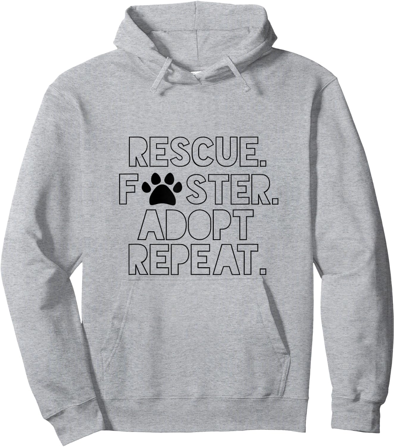 Rescue Foster Dog Mom Adopt Don't Shop Repeat Hoodie - Hoodie | Ash