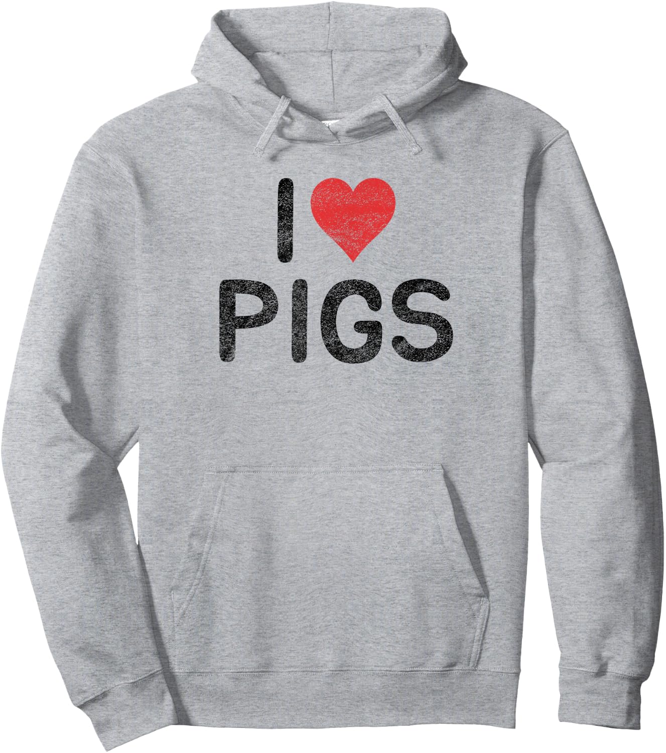 I Love Pigs Hoodie - Hoodie | Ash
