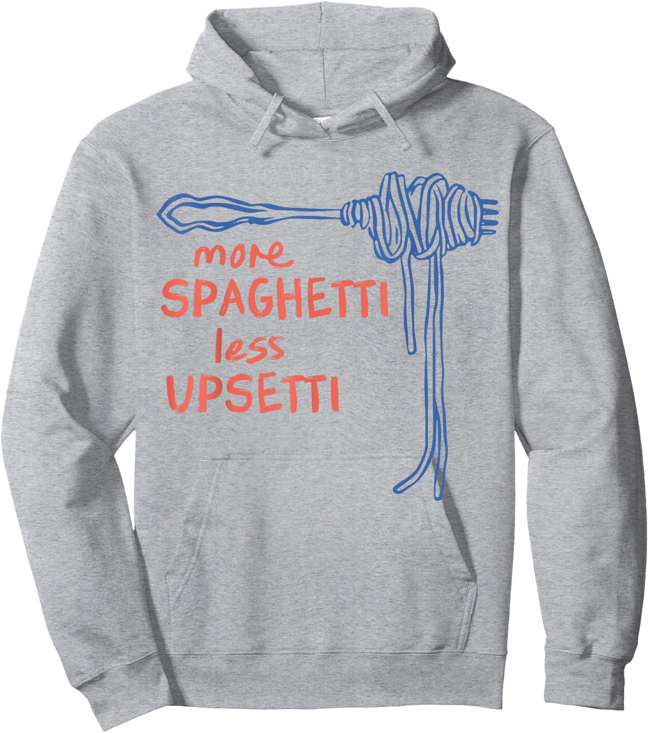 Spaghetti Graphic Funny Food Humour , White Hoodie - Hoodie | Ash