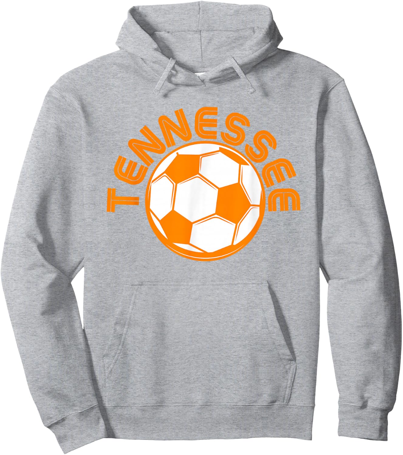 Retro Tennessee TN Orange Vintage Soccer Hoodie - Hoodie | Ash