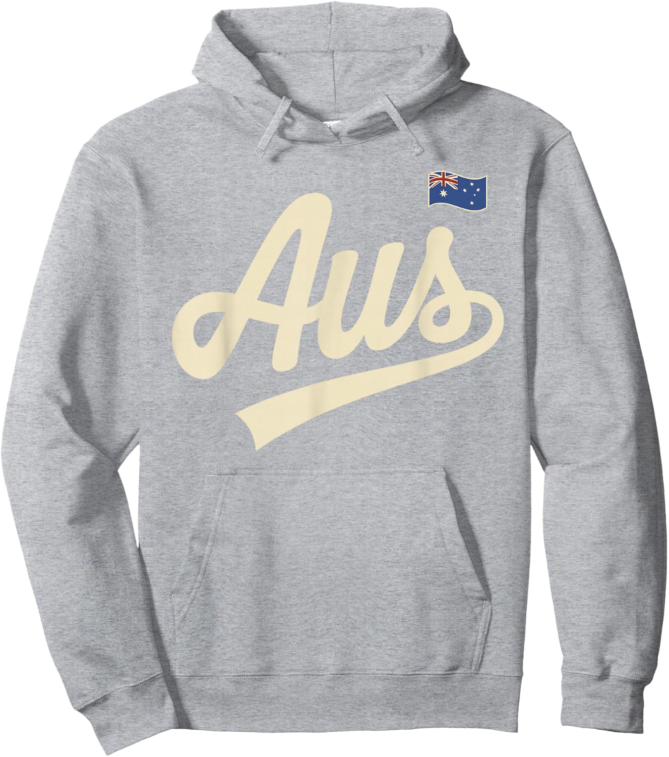 Australia Vintage Script Fan Hoodie - Hoodie | Ash