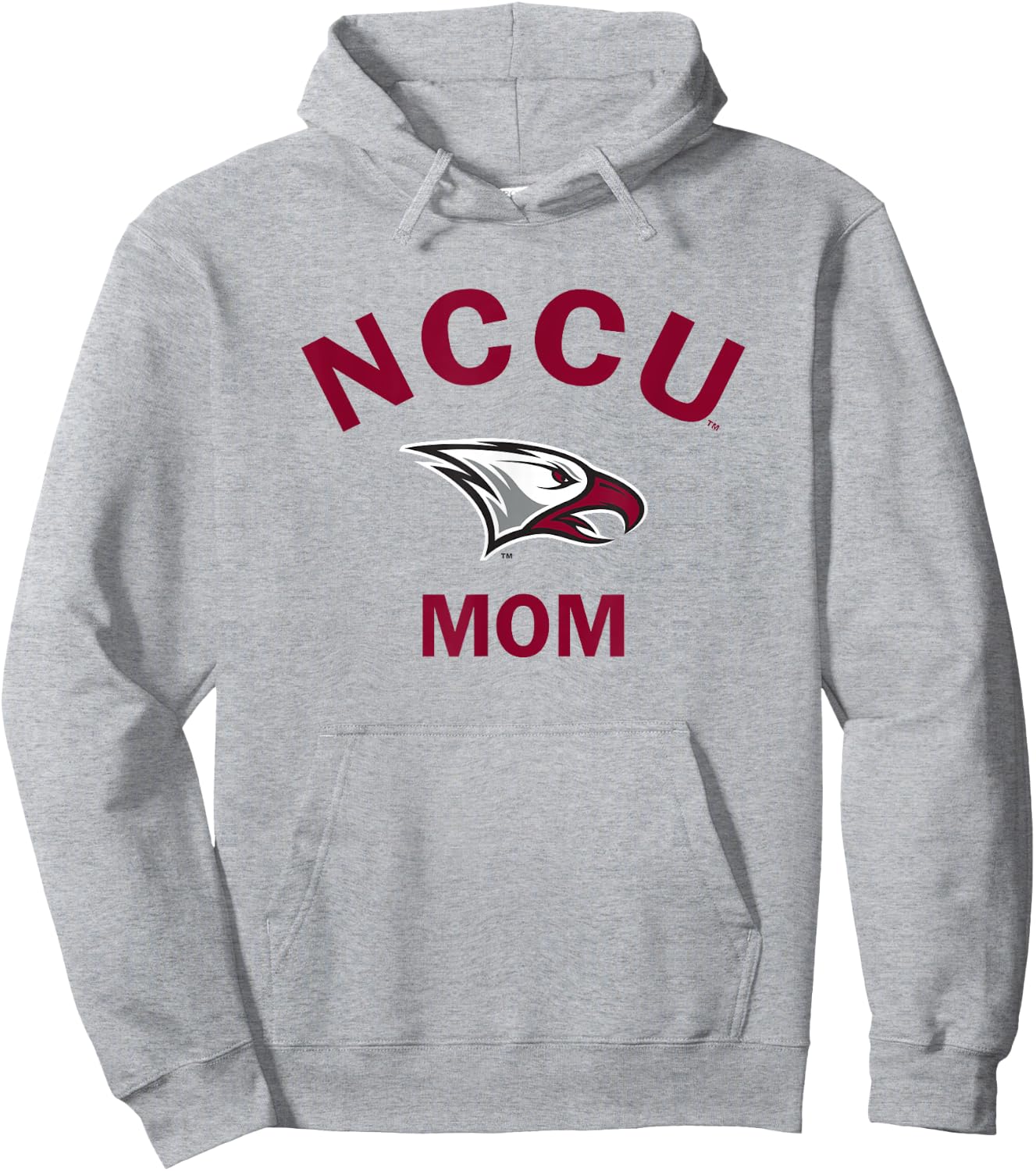 North Carolina Central NCCU Eagle Arched Mom Hoodie - Hoodie | Ash
