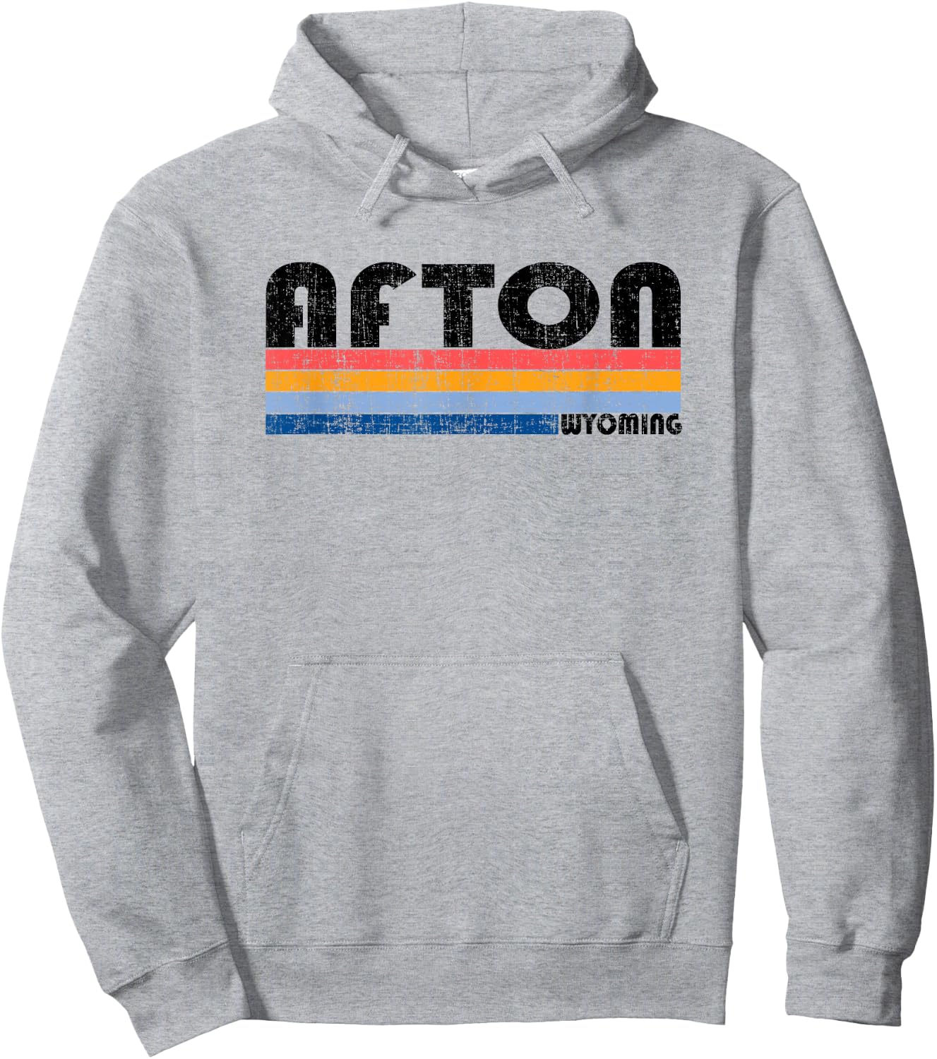 Vintage 70s 80s Style Afton, WY Hoodie - Hoodie | Ash