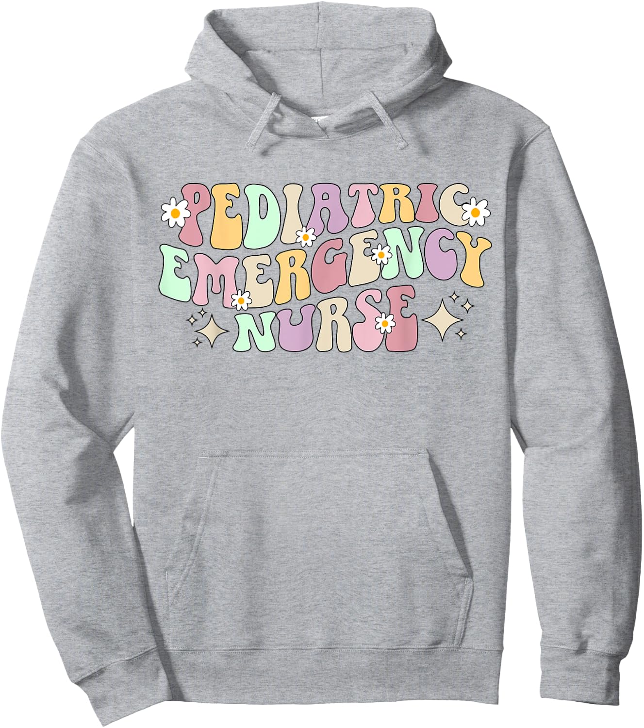 Pediatric Emergency Nurse Groovy Peds ER Nurse Hoodie - Hoodie | Ash