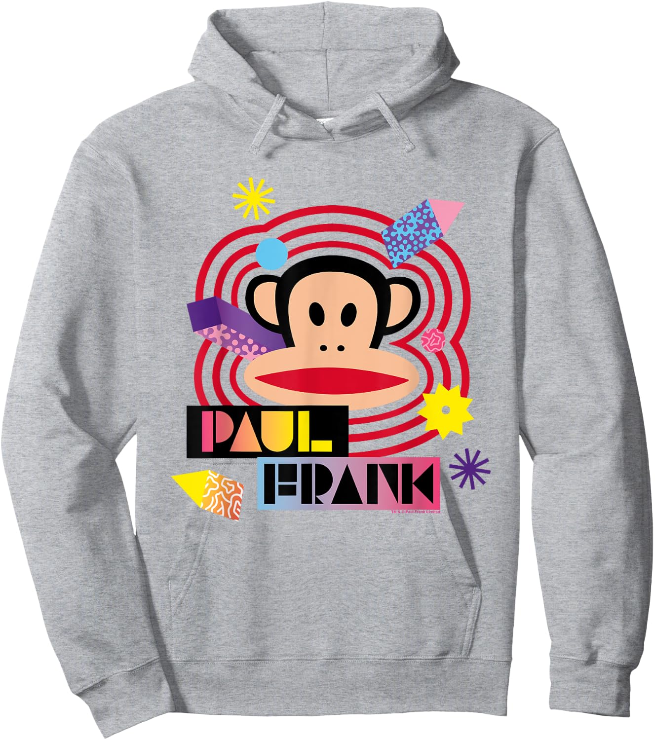 Paul Frank Julius Psychedelic Block Art Hoodie - Hoodie | Ash