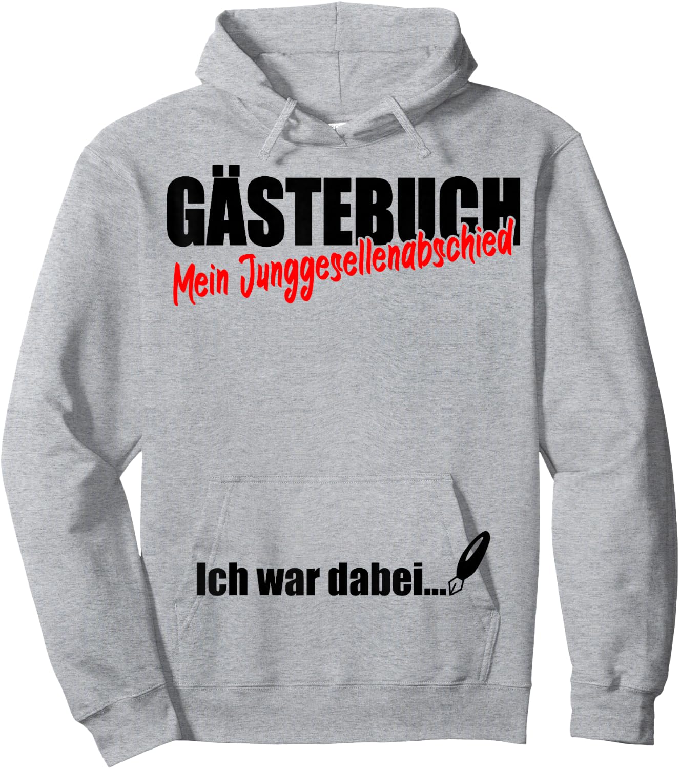 Stag Night Party Guest Book Signing Hoodie - Hoodie | Ash