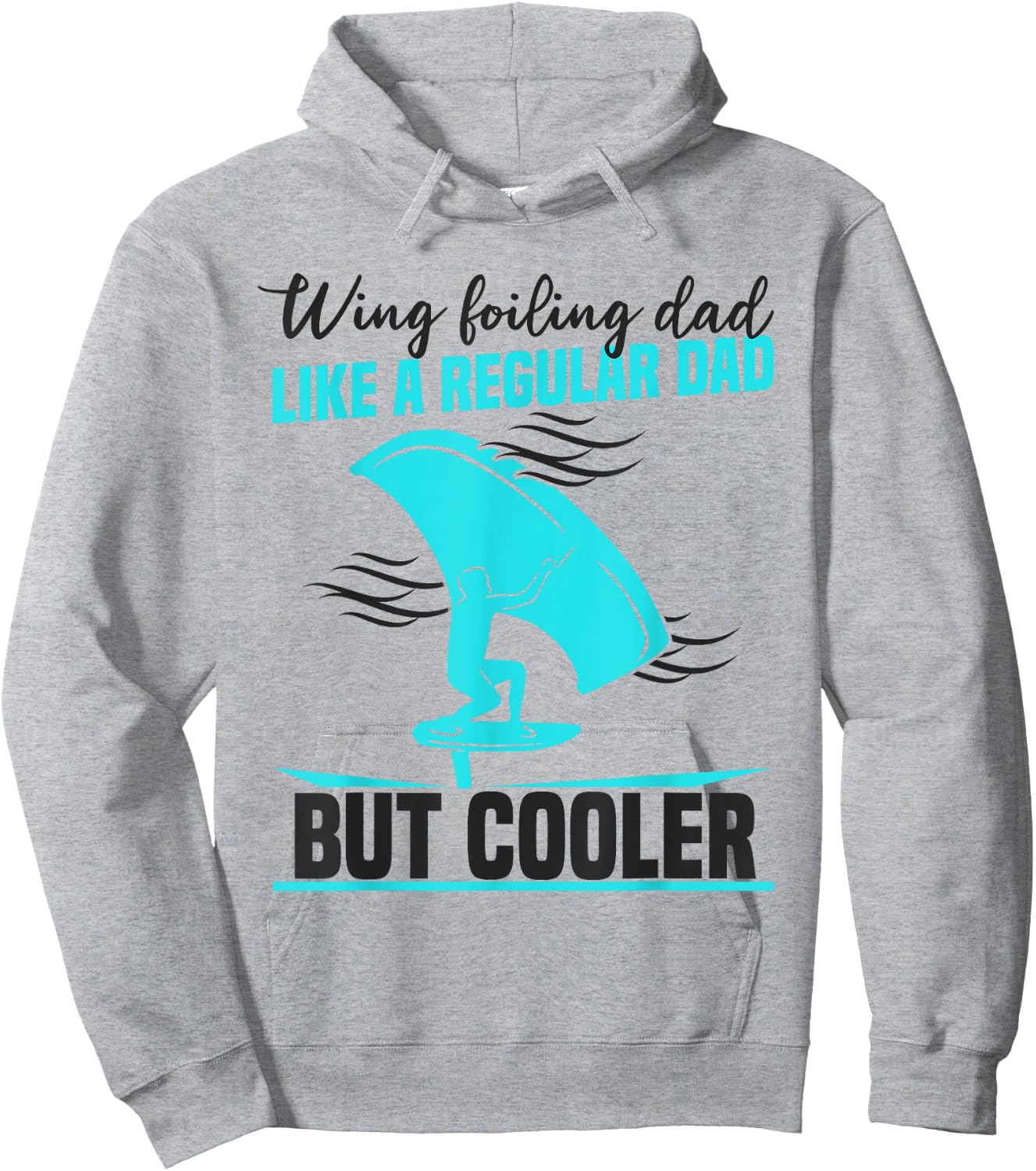 Wingfoiling Dad Dad Wind Foil Surfing Hoodie - Hoodie | Ash