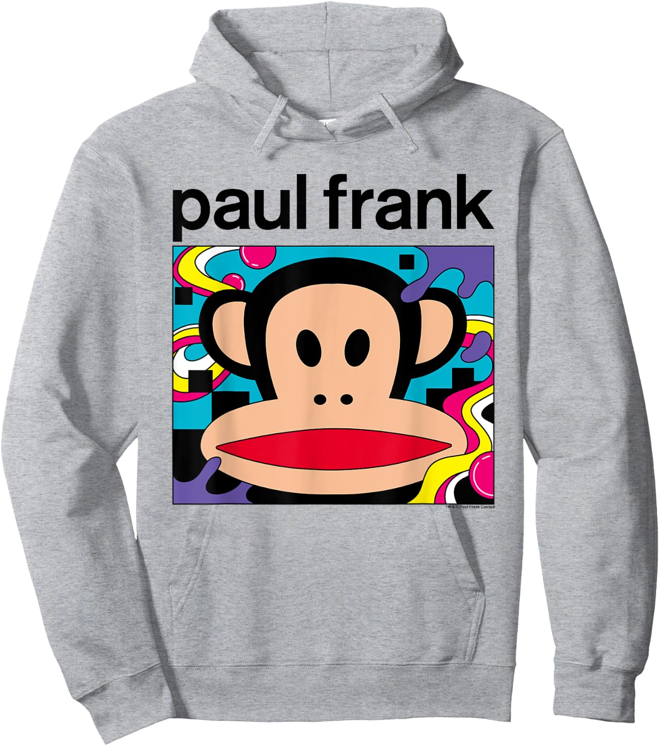 Paul Frank Julius Face Psychedelic Frame Hoodie - Hoodie | Ash