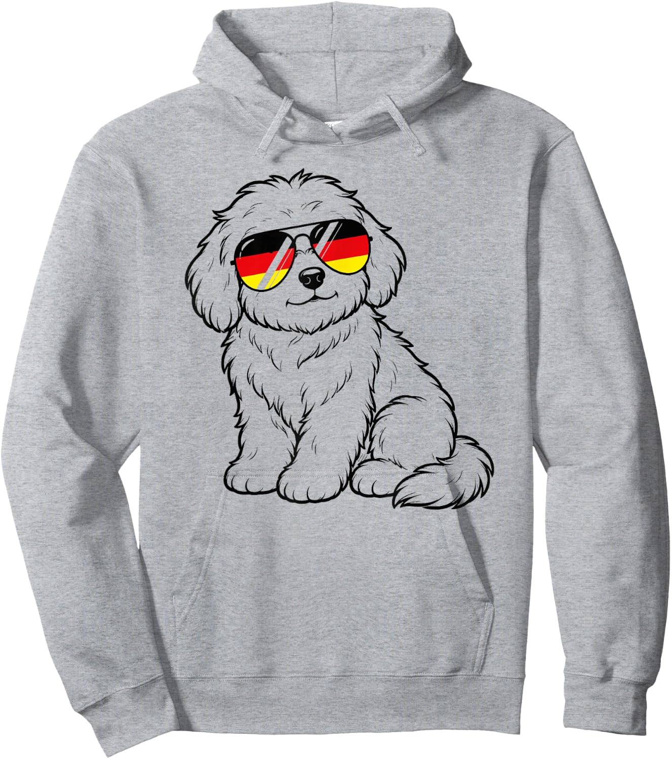 Deutsche Flagge Hund deutsch Deutschland Hunde Hoodie - Hoodie | Ash