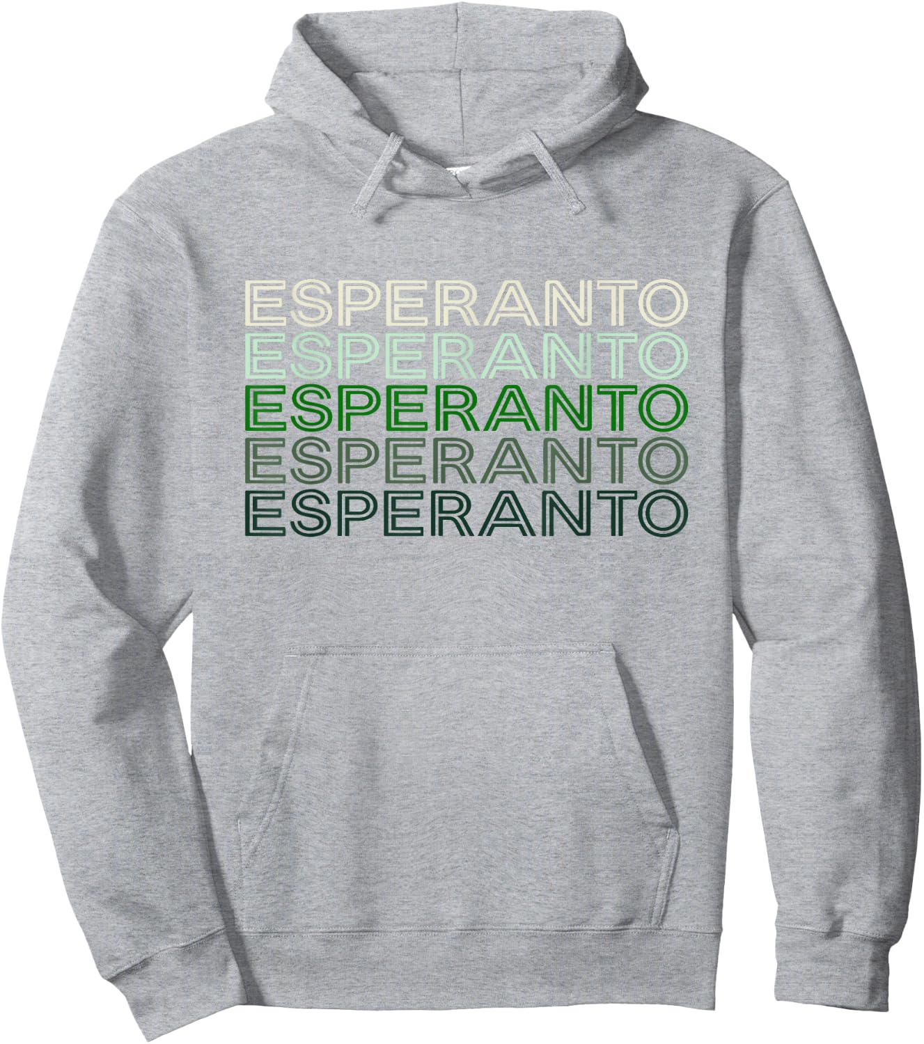Esperanto Language 70s Retro-Style Aesthetic Hoodie - Hoodie | Ash
