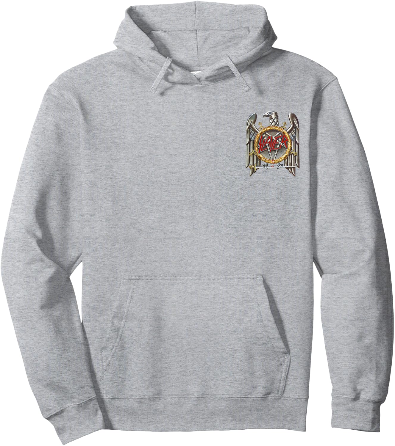 Slayer - Eagle Small Logo White Hoodie - Hoodie | Ash