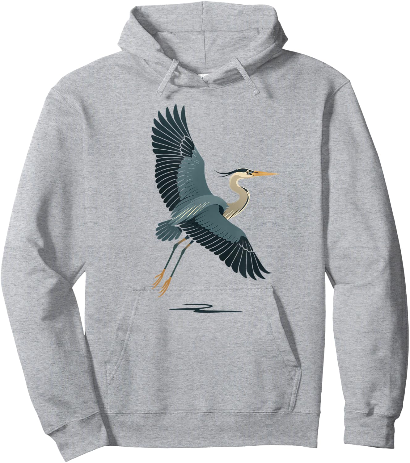 Blue Heron Bird Watcher Hoodie - Hoodie | Ash
