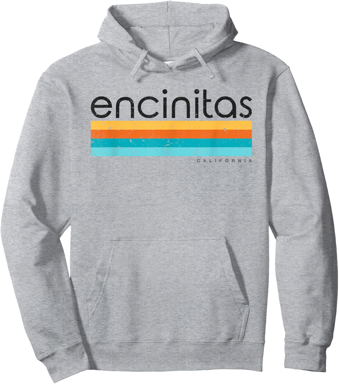 Vintage Encinitas California CA Retro Design Hoodie - Hoodie | Ash