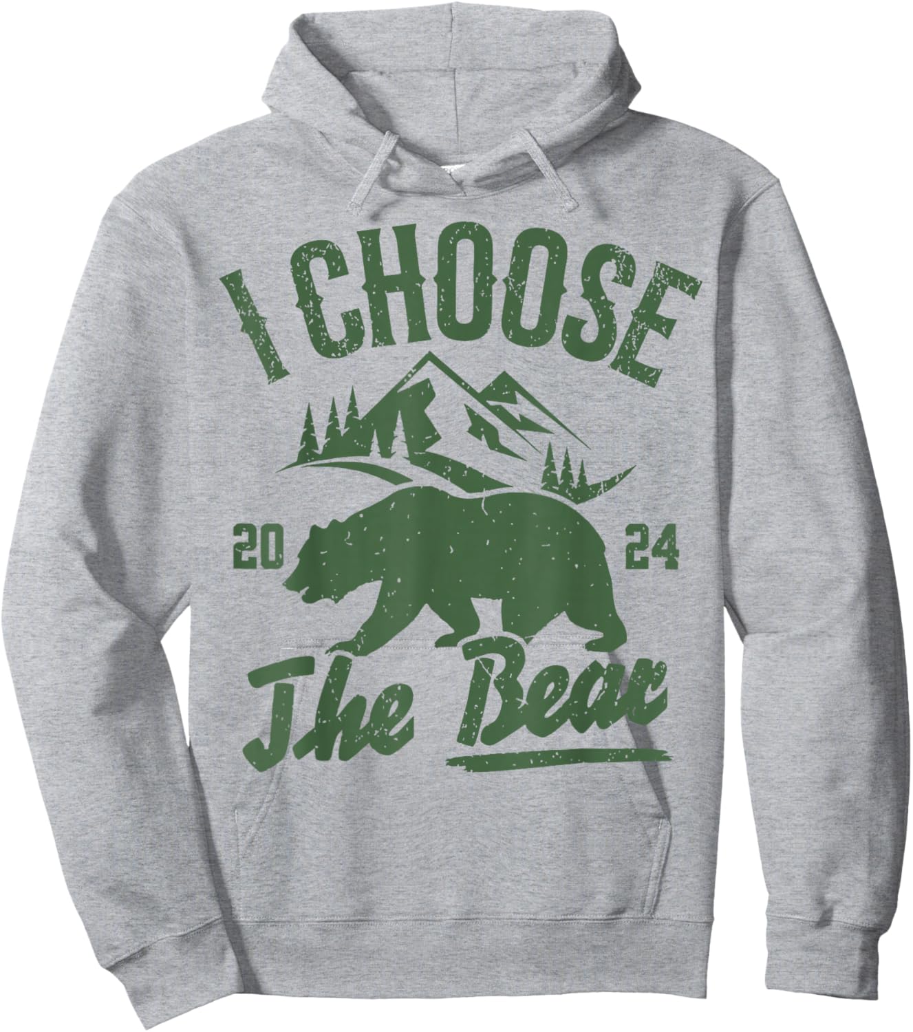 I Choose The Bear 2024 Hoodie - Hoodie | Ash