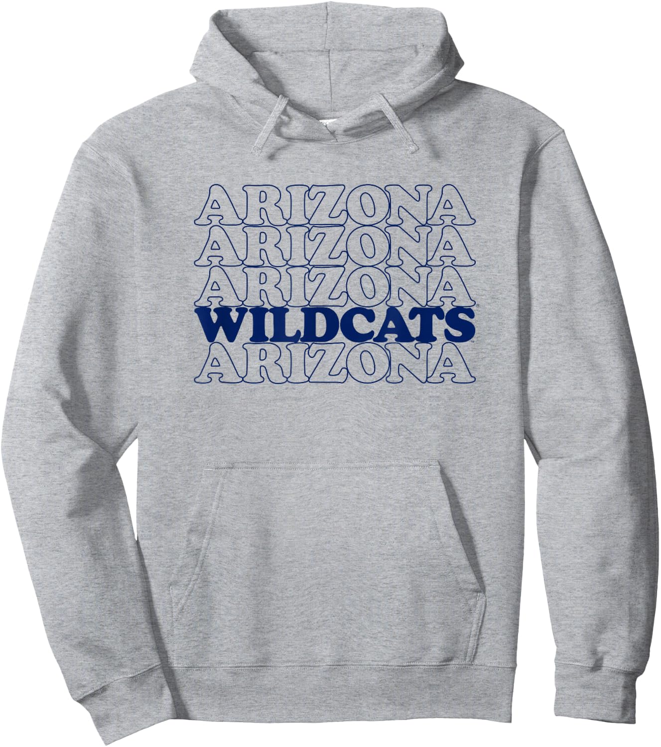 University of Arizona Wildcats Stacked Spirit Hoodie - Hoodie | Ash