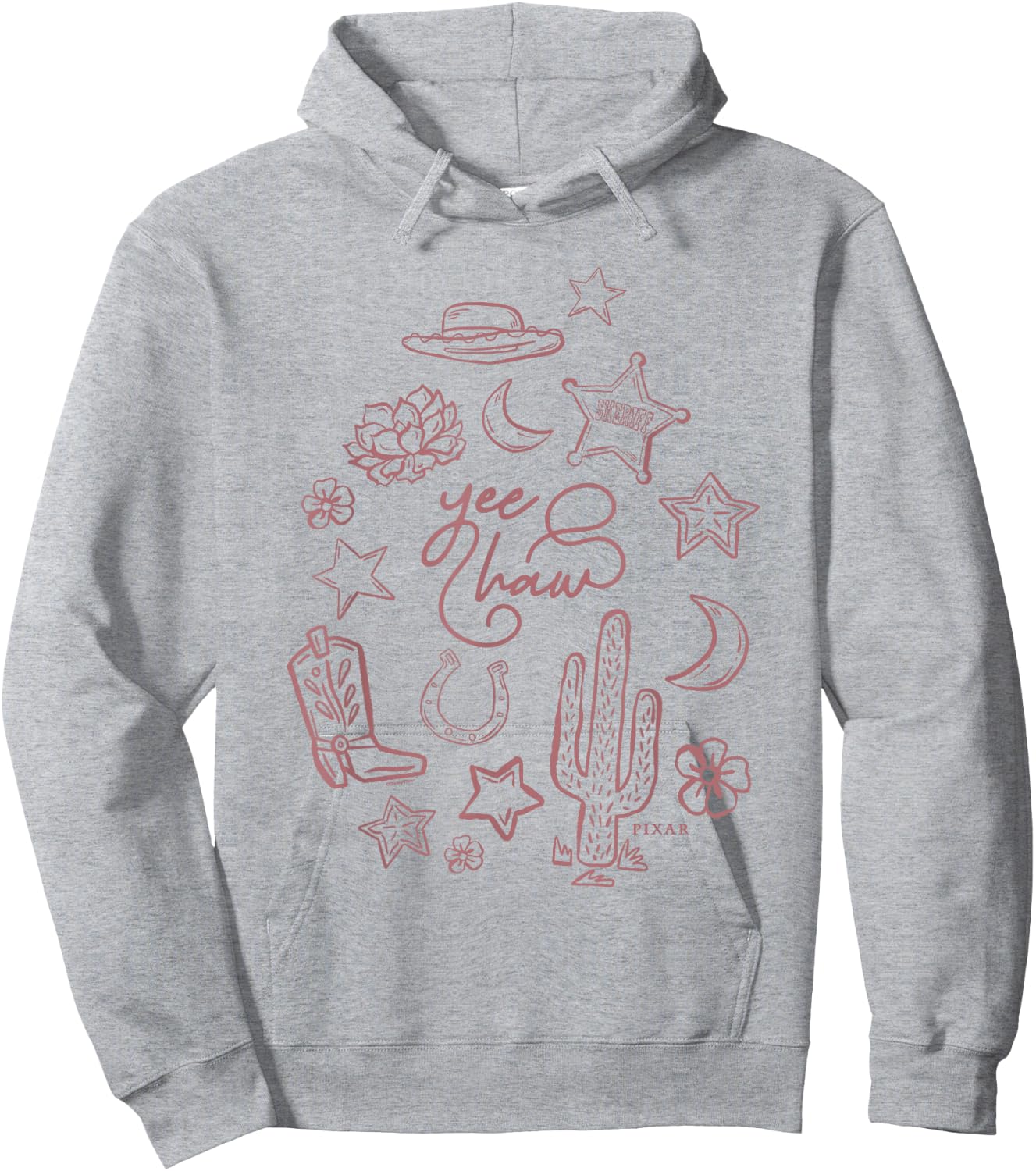 Disney Pixar Toy Story 5 Western Yee Haw Jumble Hoodie - Hoodie | Ash