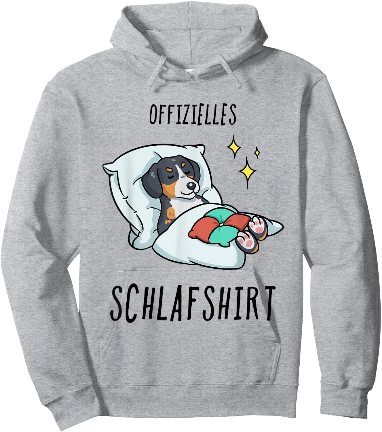 Large Swiss Mountain Dog Pyjamas , gray Hoodie - Hoodie | Ash