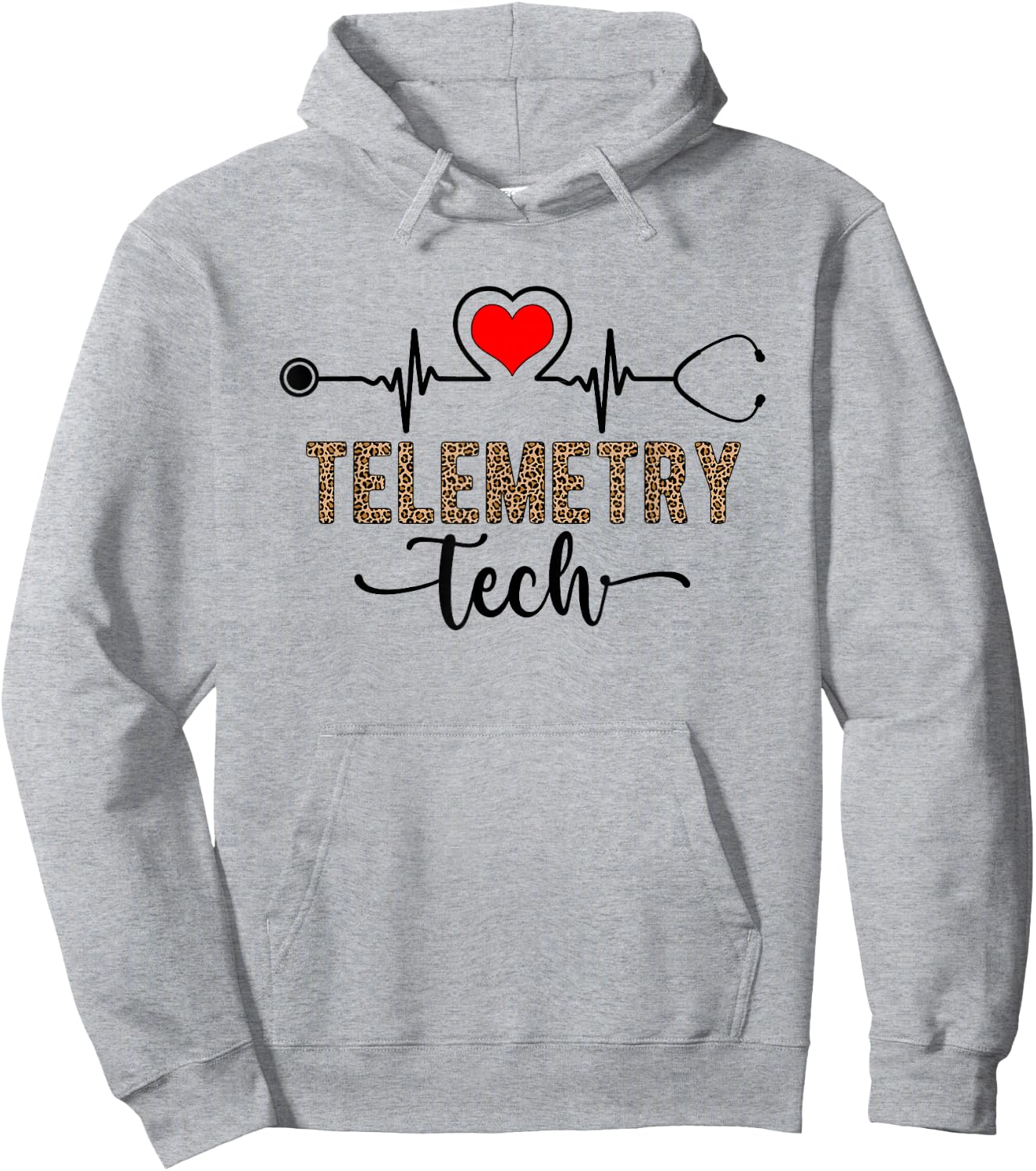 Telemetry Tech Leopard Telemetry Technician Hoodie - Hoodie | Ash