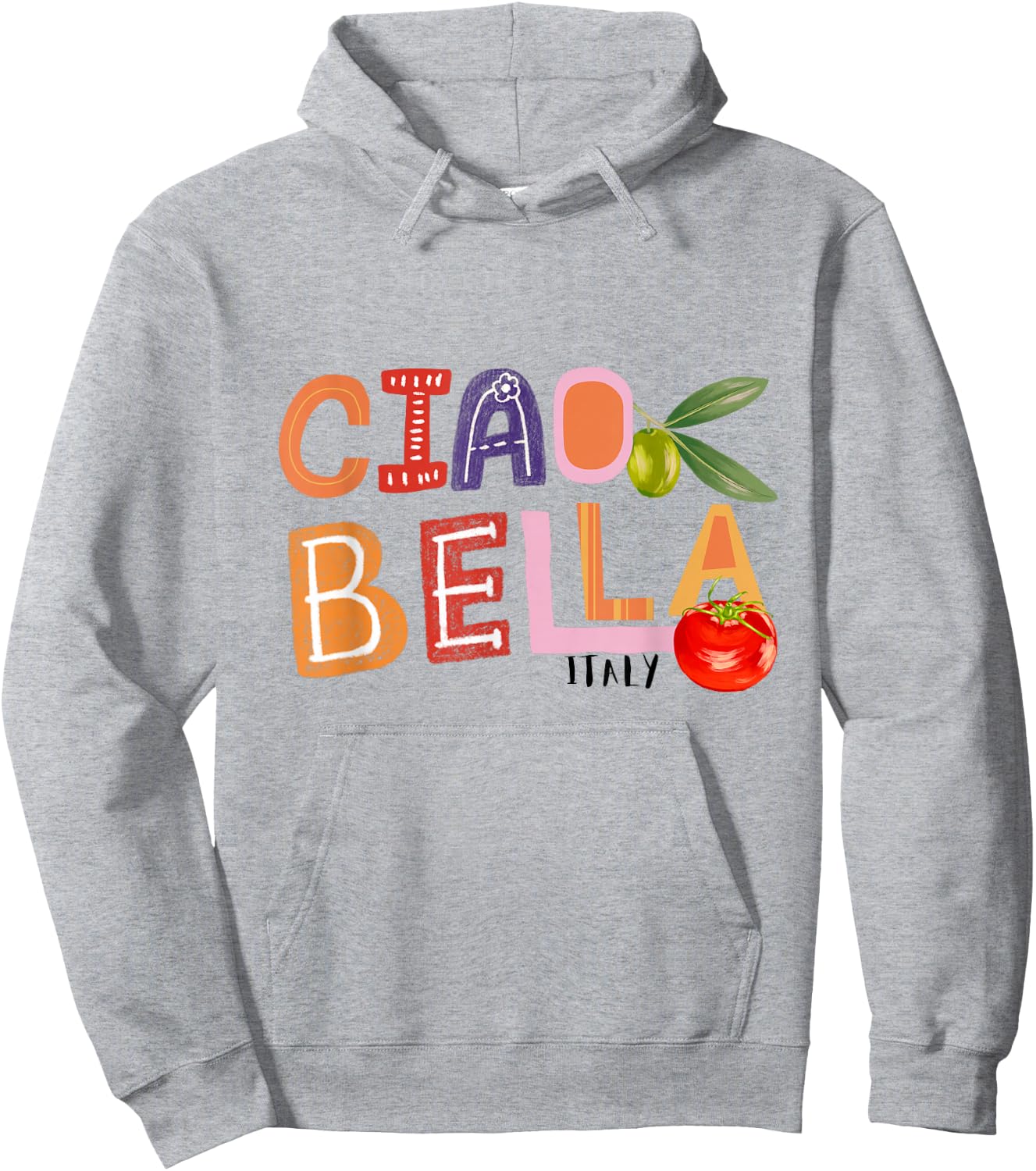 Funny Ciao Bella Italian Garden , White Hoodie - Hoodie | Ash