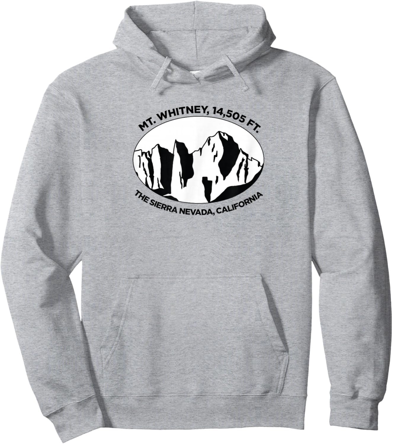 Mt. Whitney T Shirt for climbers, hikers Hoodie - Hoodie | Ash