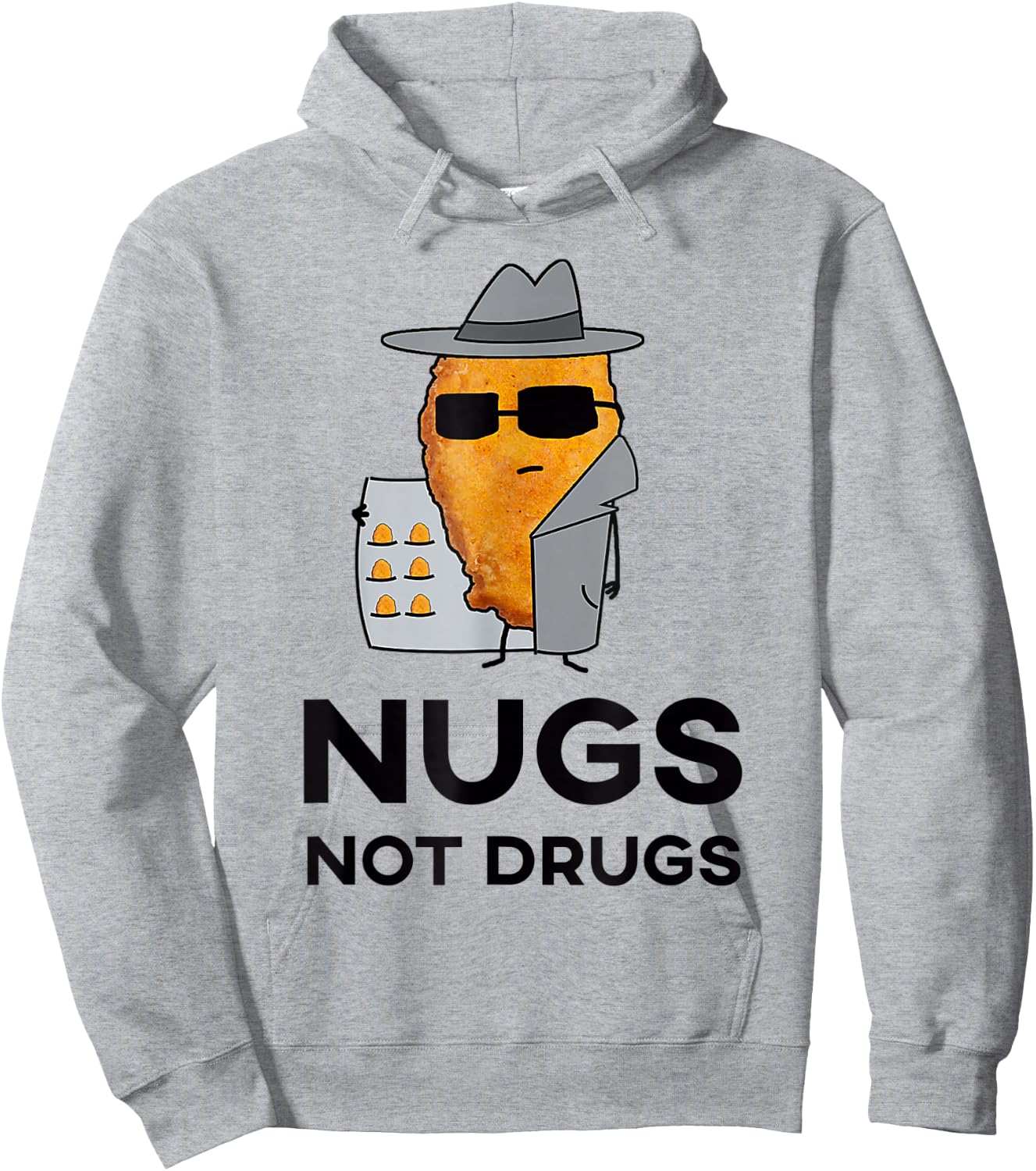 Funny Chicken Nuggets - Nugs Not Drugs Hoodie - Hoodie | Ash