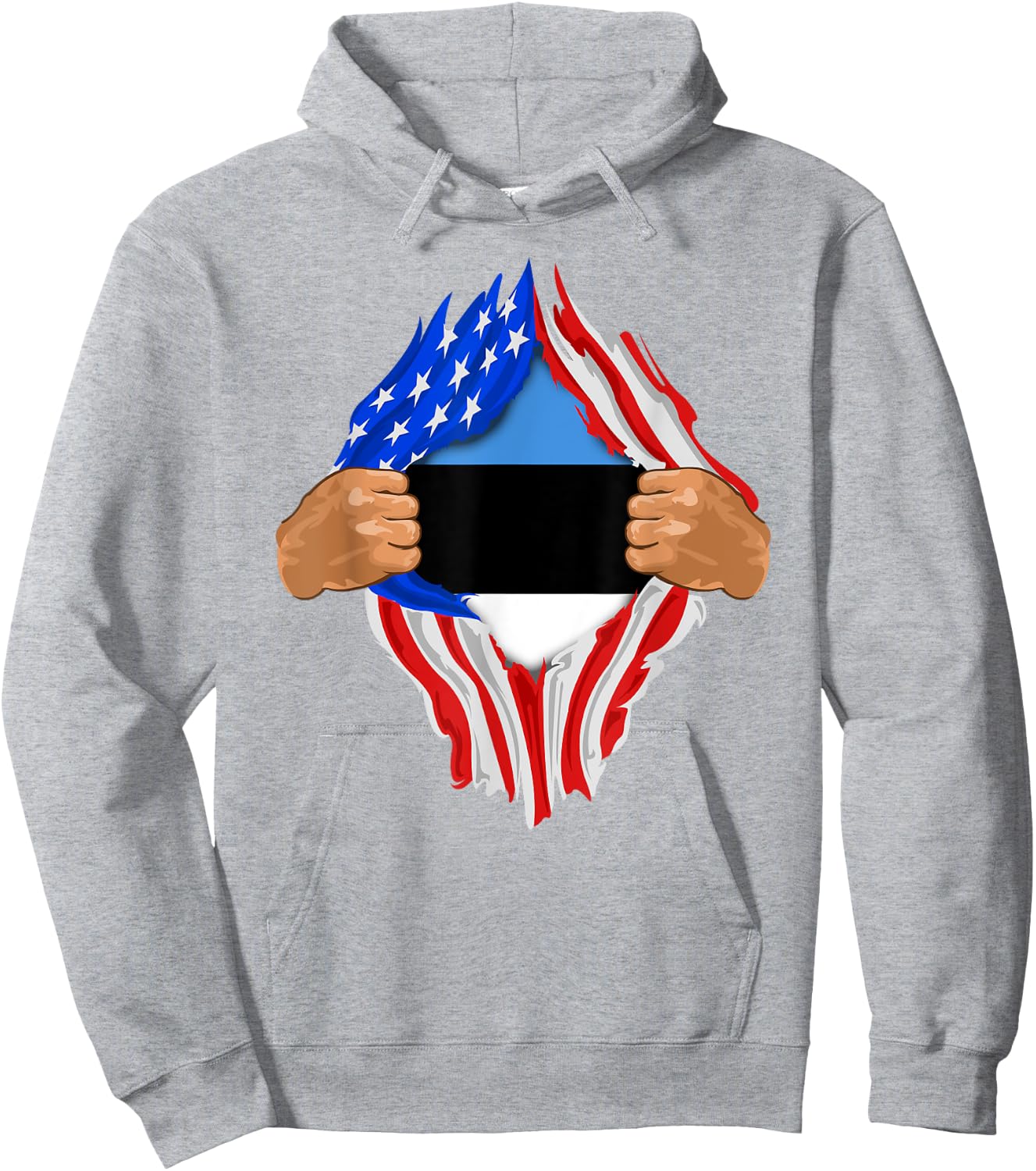 Estonian Blood Inside Me | Estonia Flag Gift Hoodie - Hoodie | Ash